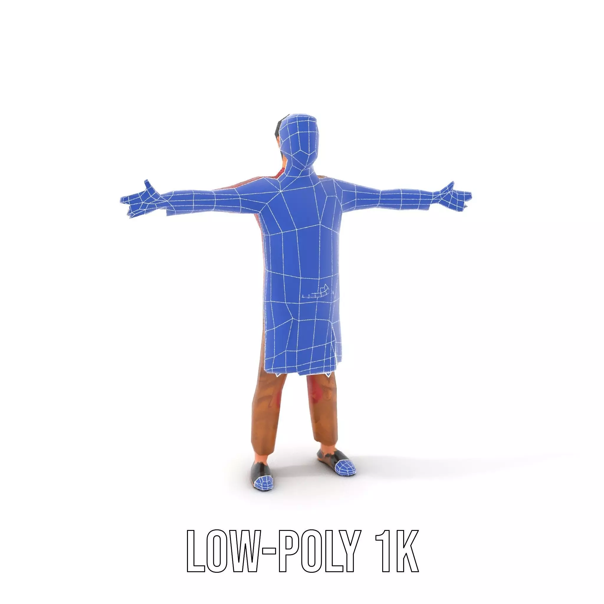 Intricate Batik Outfit model pack Low-poly 3D model_11