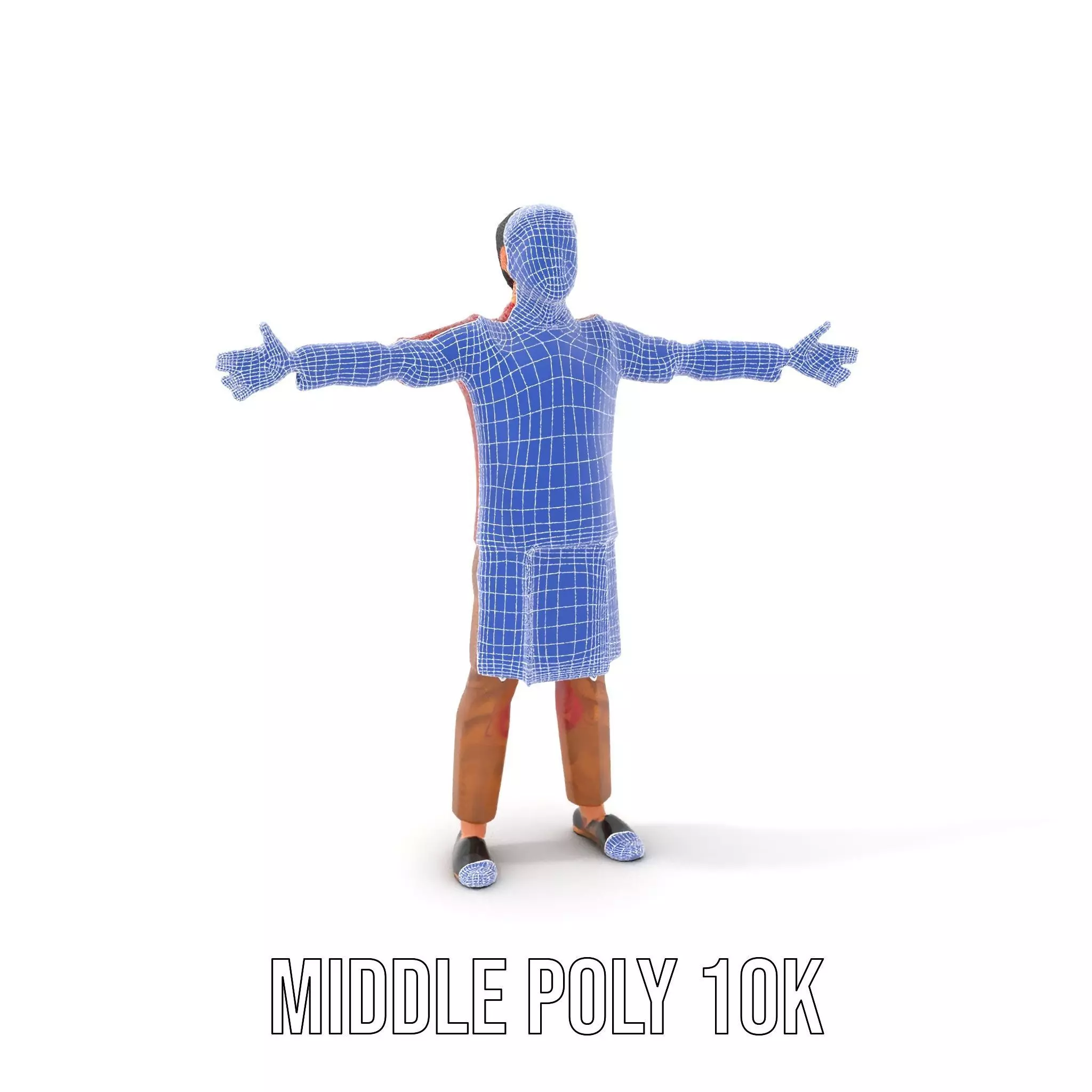 Intricate Batik Outfit model pack Low-poly 3D model_10