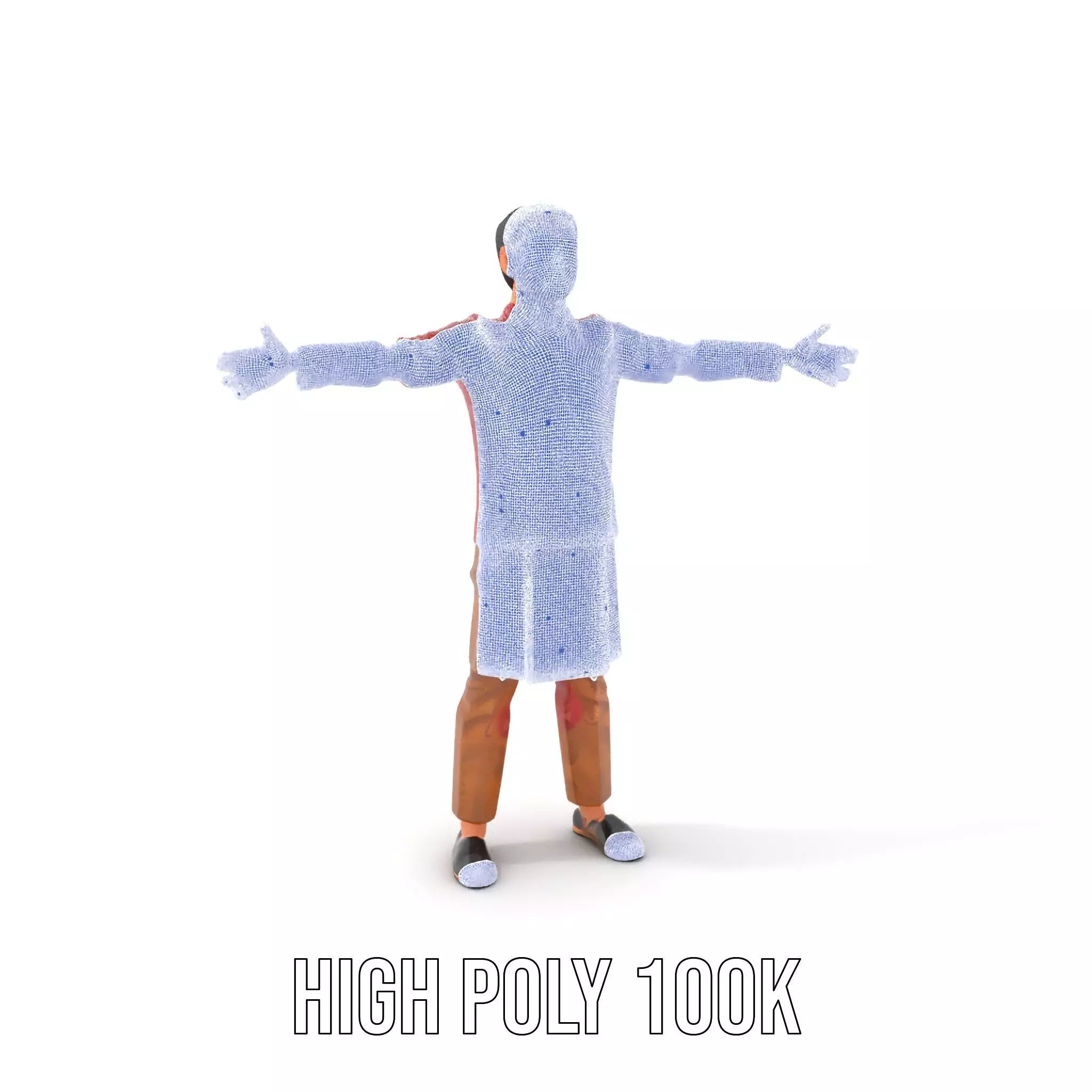 Intricate Batik Outfit model pack Low-poly 3D model_4