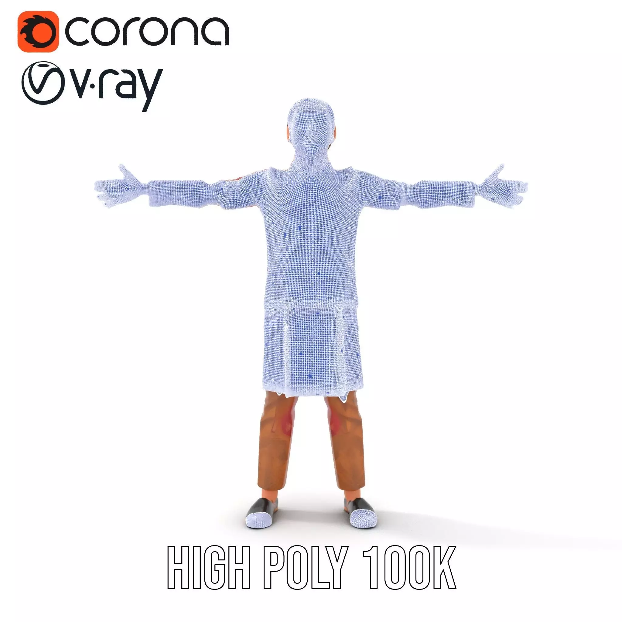 Intricate Batik Outfit model pack Low-poly 3D model_33