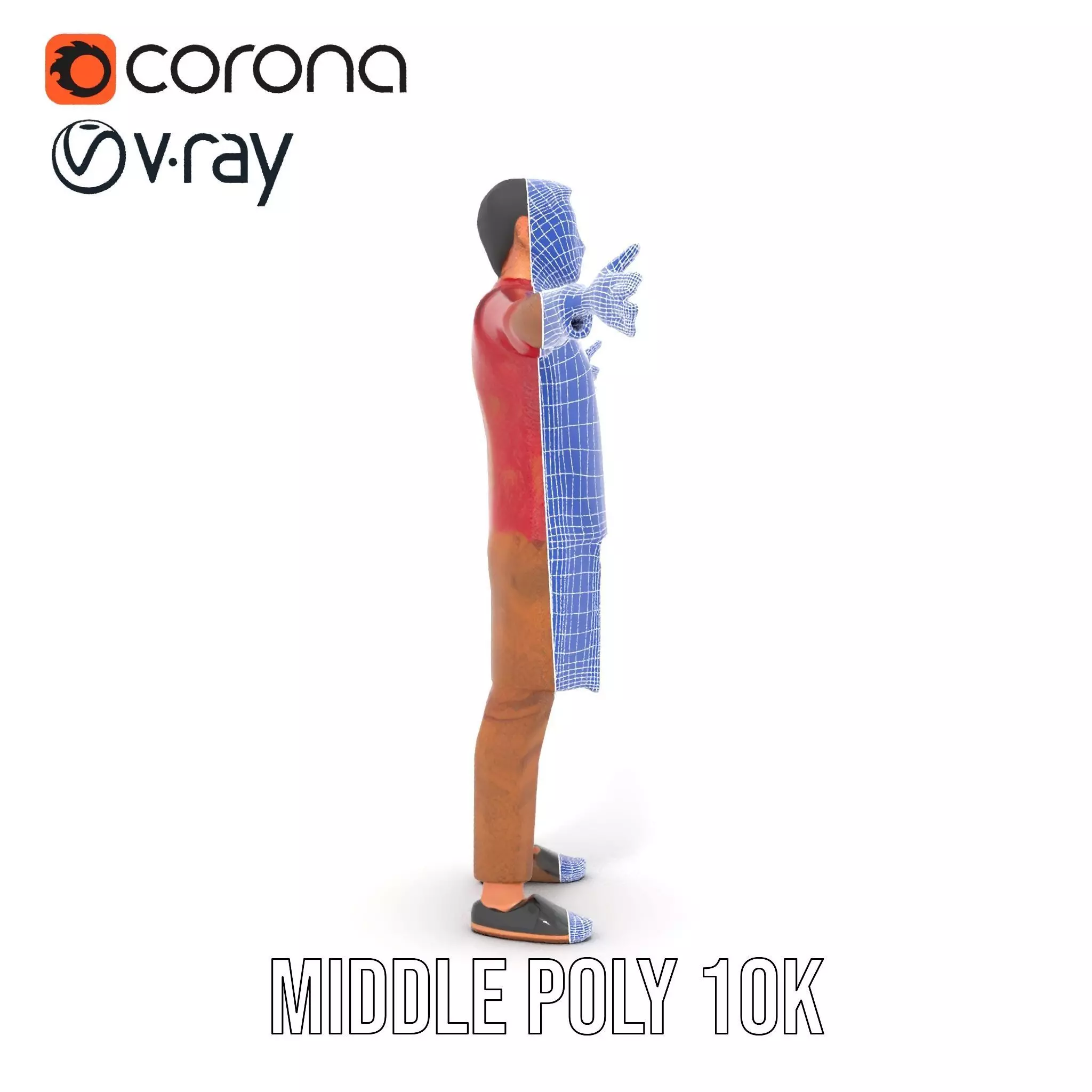 Intricate Batik Outfit model pack Low-poly 3D model_23