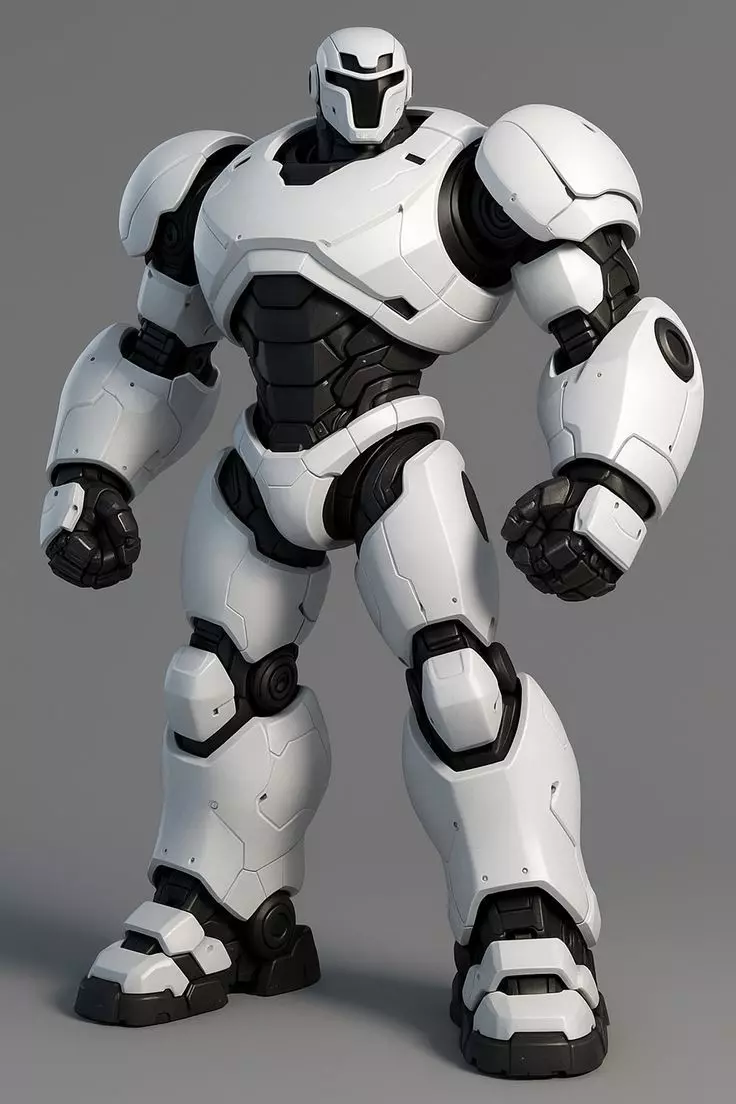 Futuristic Combat Mech Armored Sci-Fi Robot Warrior  3D Model 3D model_0