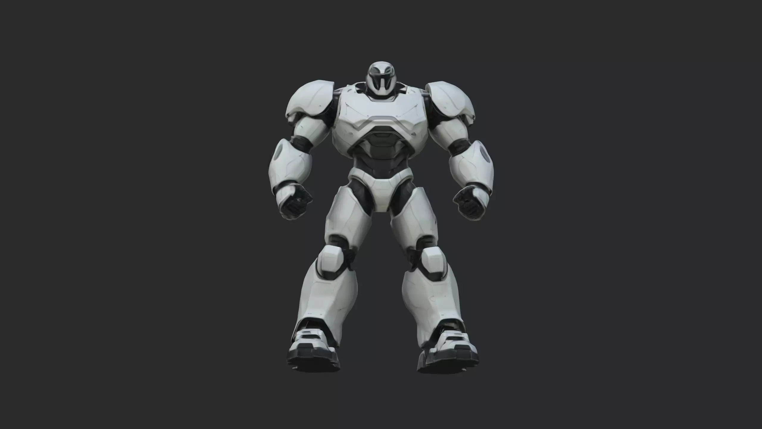 Futuristic Combat Mech Armored Sci-Fi Robot Warrior  3D Model 3D model_7