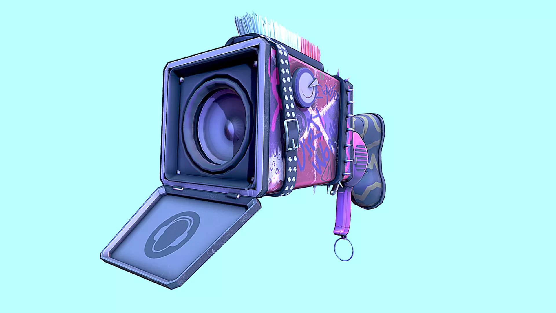 FANTASY GUN Weapon Low-poly 3D model_5