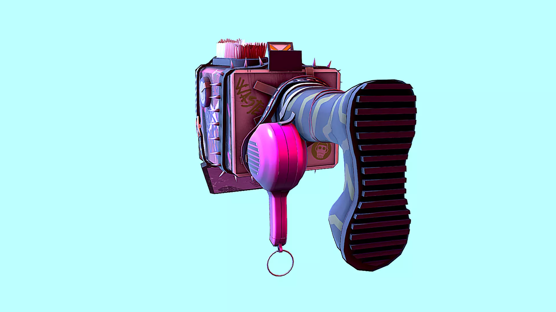 FANTASY GUN Weapon Low-poly 3D model_4