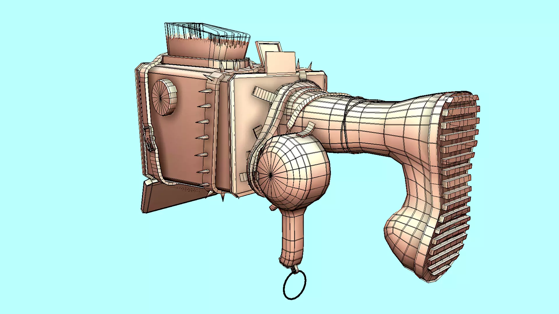 FANTASY GUN Weapon Low-poly 3D model_7