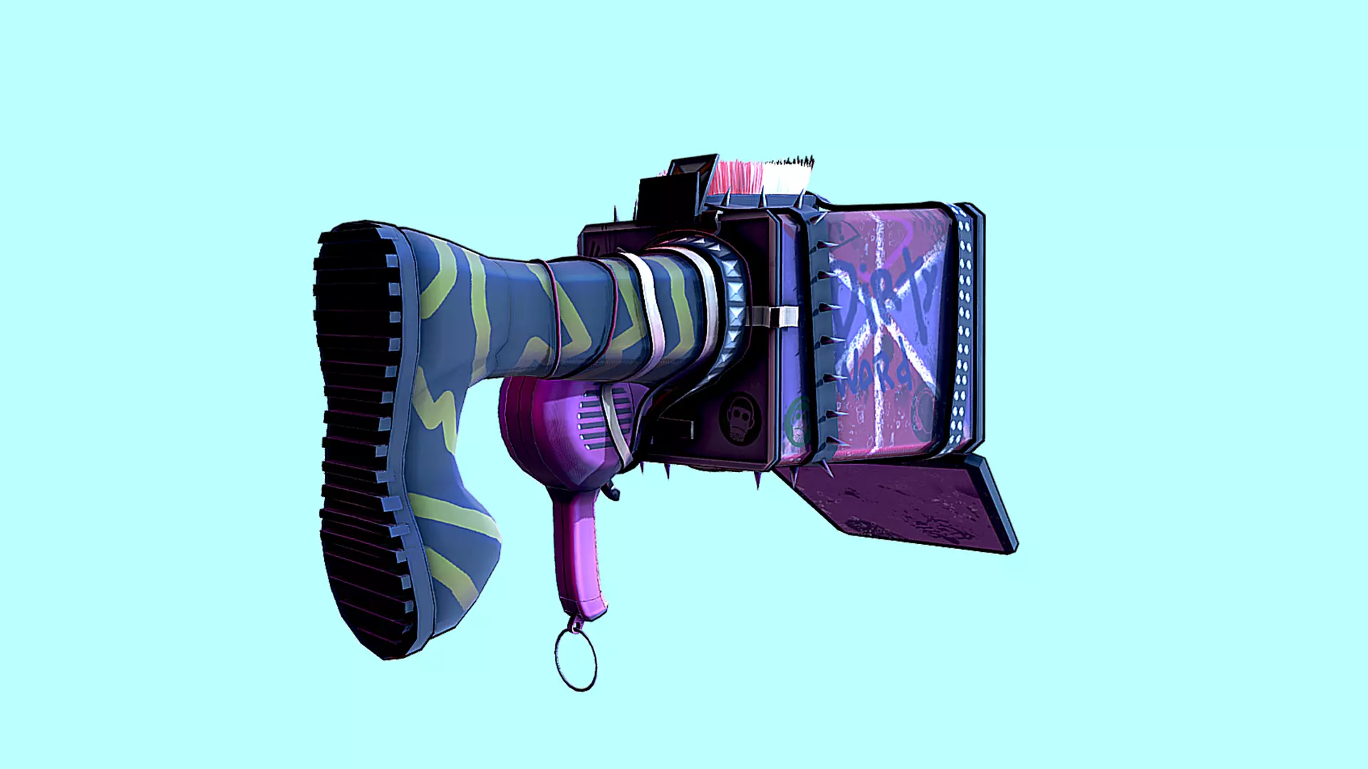 FANTASY GUN Weapon Low-poly 3D model_2