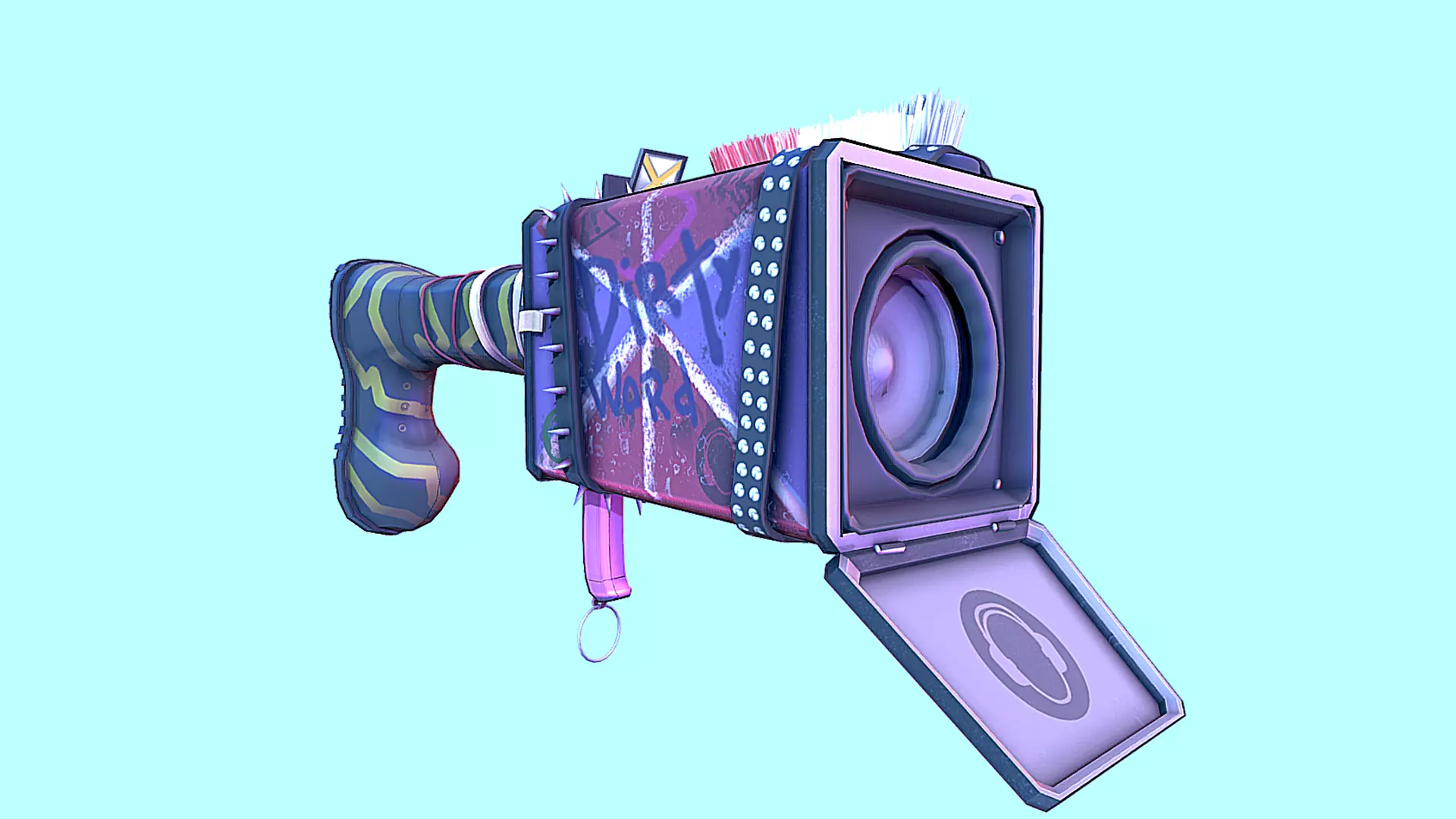 FANTASY GUN Weapon Low-poly 3D model_3