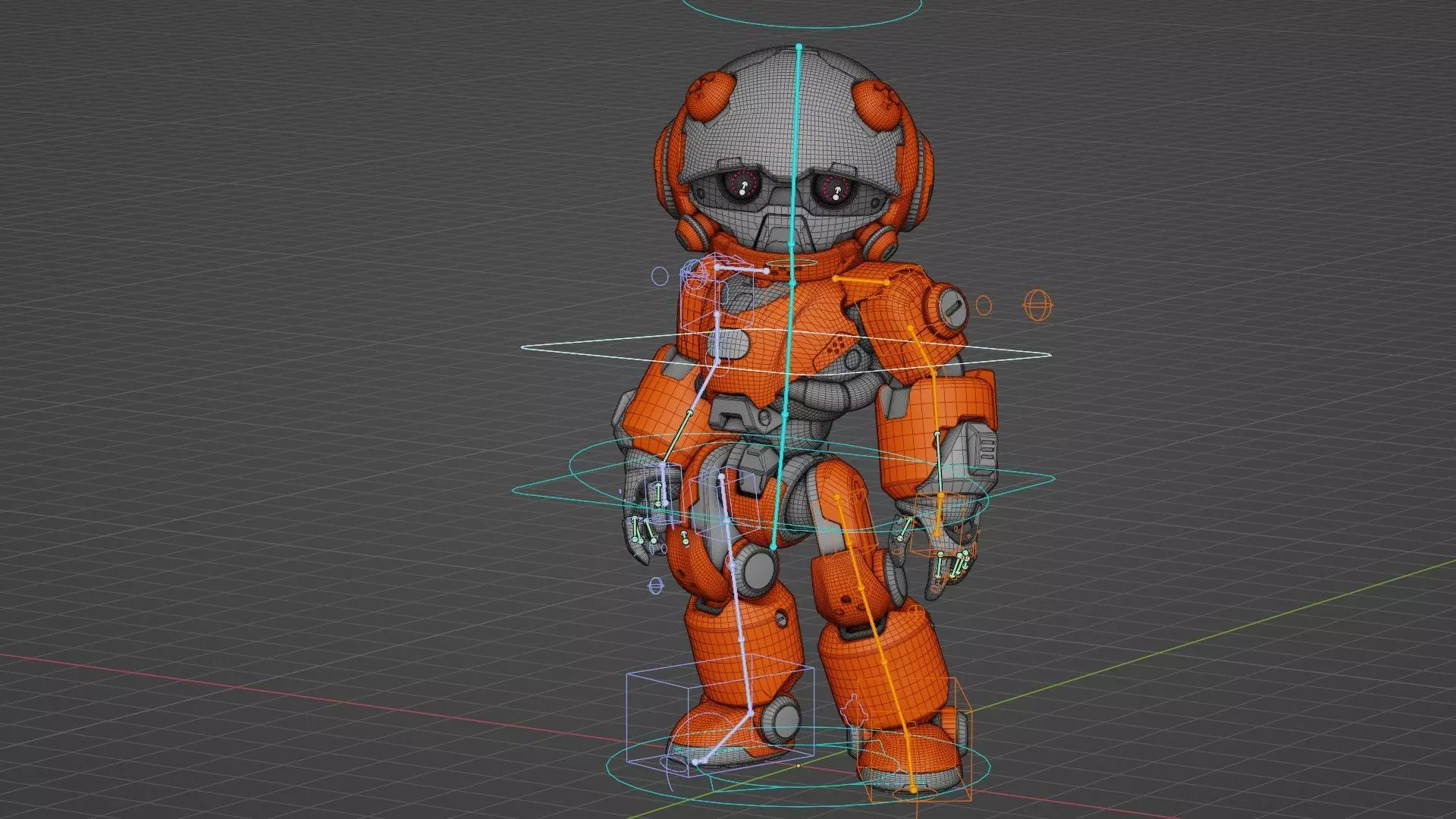 ROBO ZERO-C  Rigged for Unreal Engine - Unity - MIXAMO 3D model_36