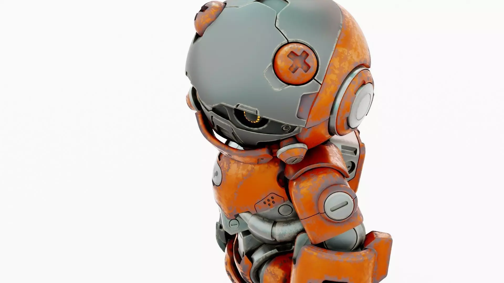 ROBO ZERO-C  Rigged for Unreal Engine - Unity - MIXAMO 3D model_28