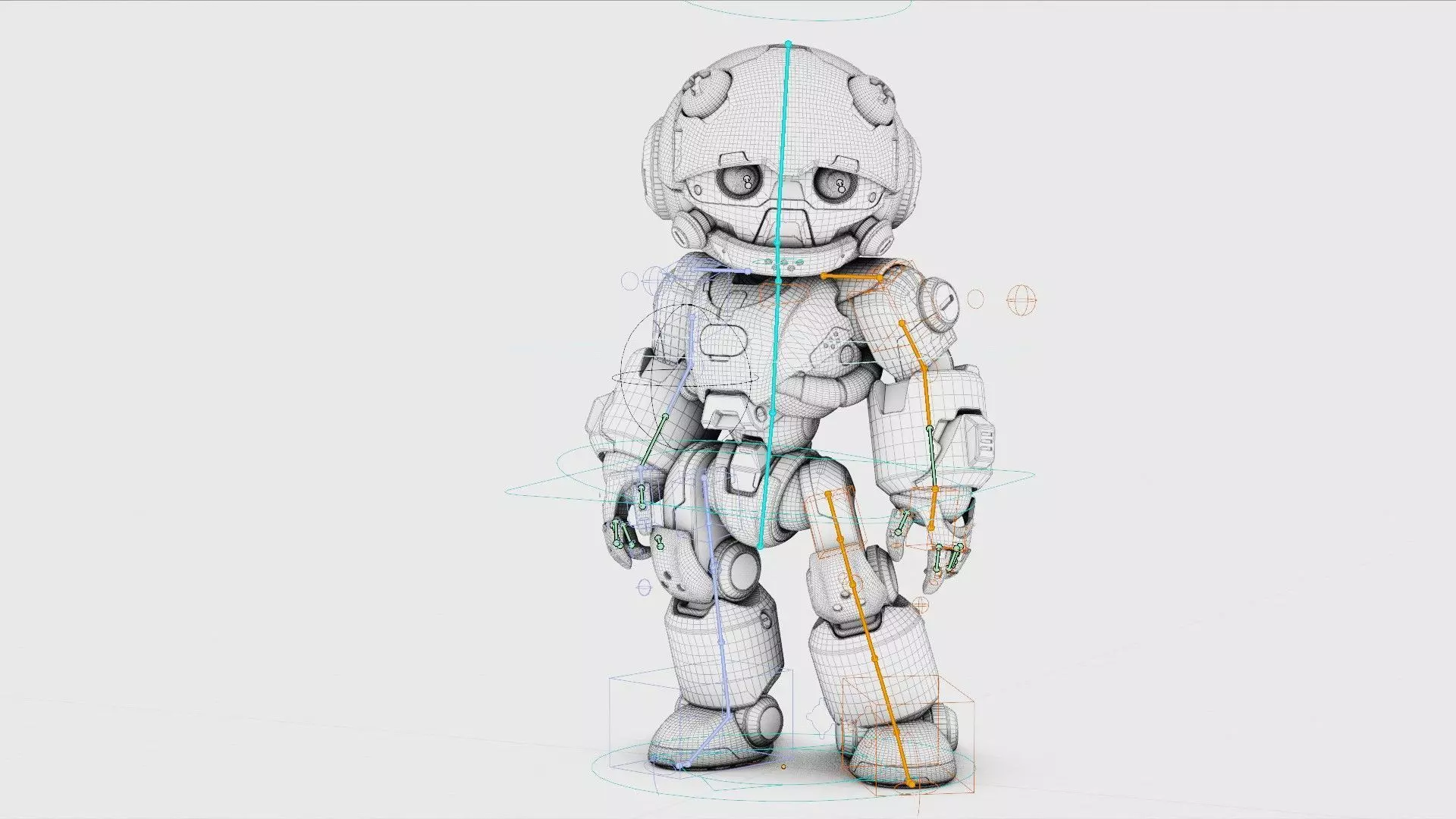 ROBO ZERO-C  Rigged for Unreal Engine - Unity - MIXAMO 3D model_38
