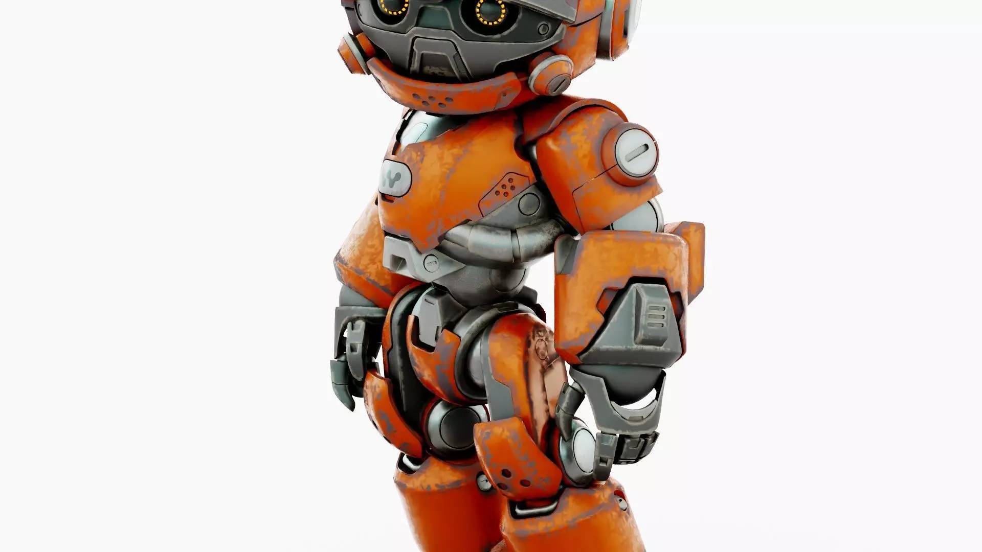 ROBO ZERO-C  Rigged for Unreal Engine - Unity - MIXAMO 3D model_26