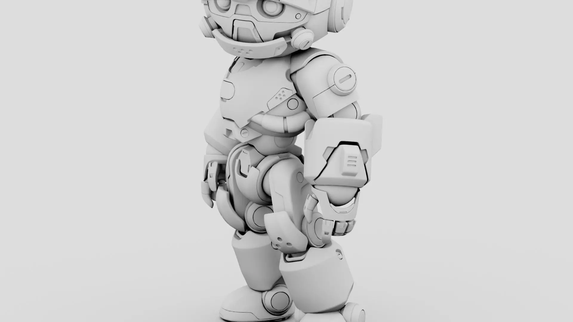 ROBO ZERO-C  Rigged for Unreal Engine - Unity - MIXAMO 3D model_34