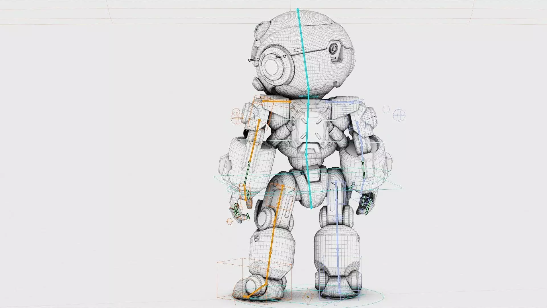 ROBO ZERO-C  Rigged for Unreal Engine - Unity - MIXAMO 3D model_41