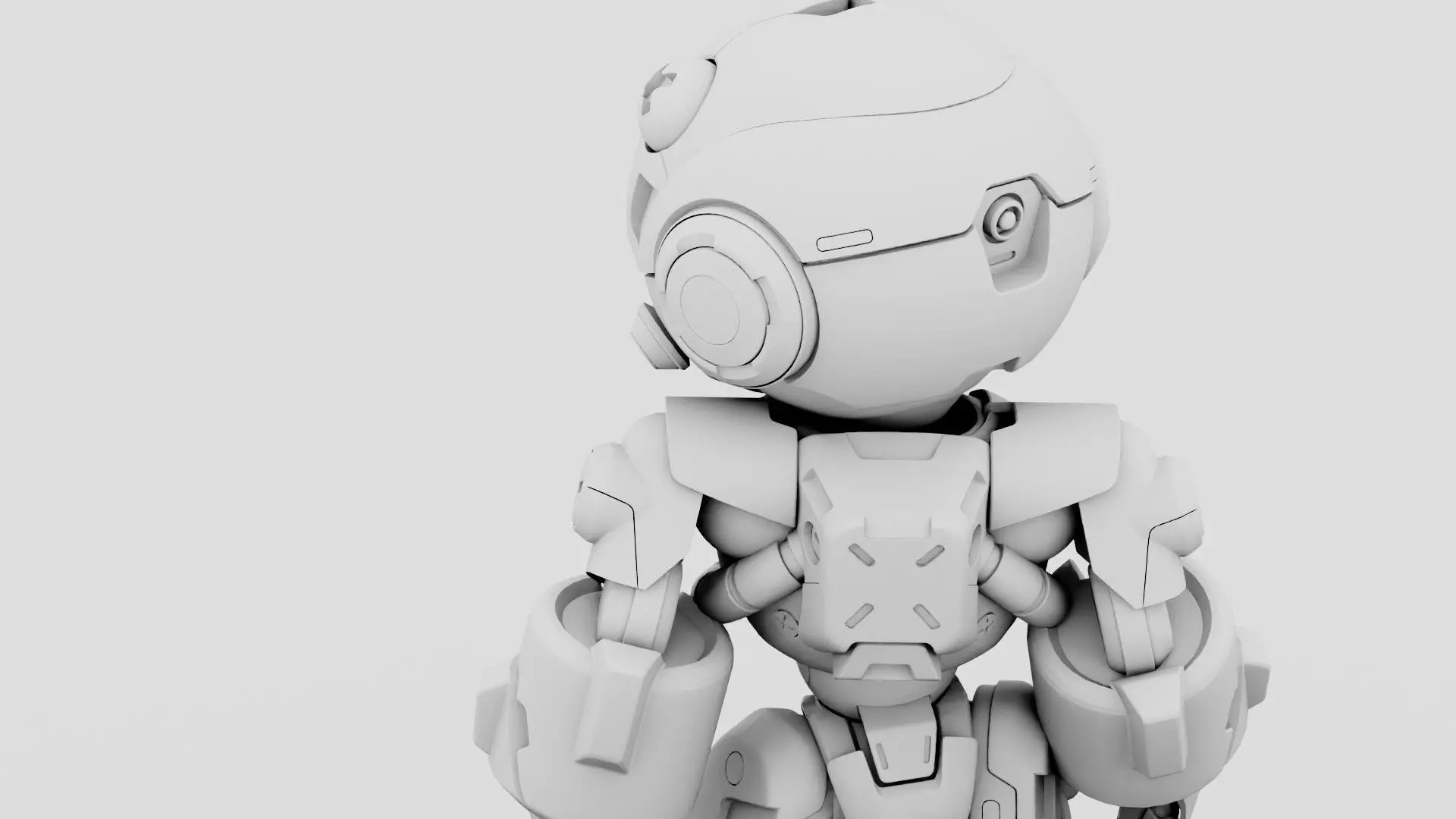 ROBO ZERO-C  Rigged for Unreal Engine - Unity - MIXAMO 3D model_35