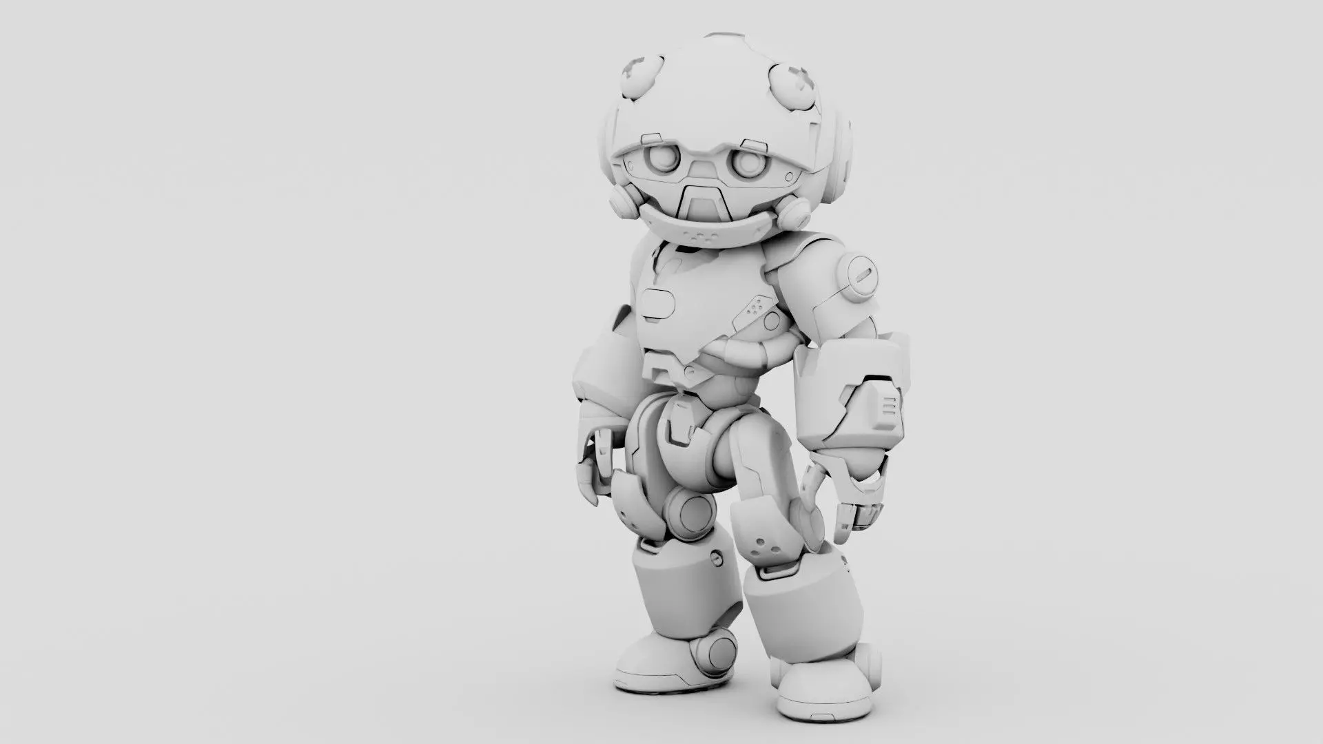 ROBO ZERO-C  Rigged for Unreal Engine - Unity - MIXAMO 3D model_32