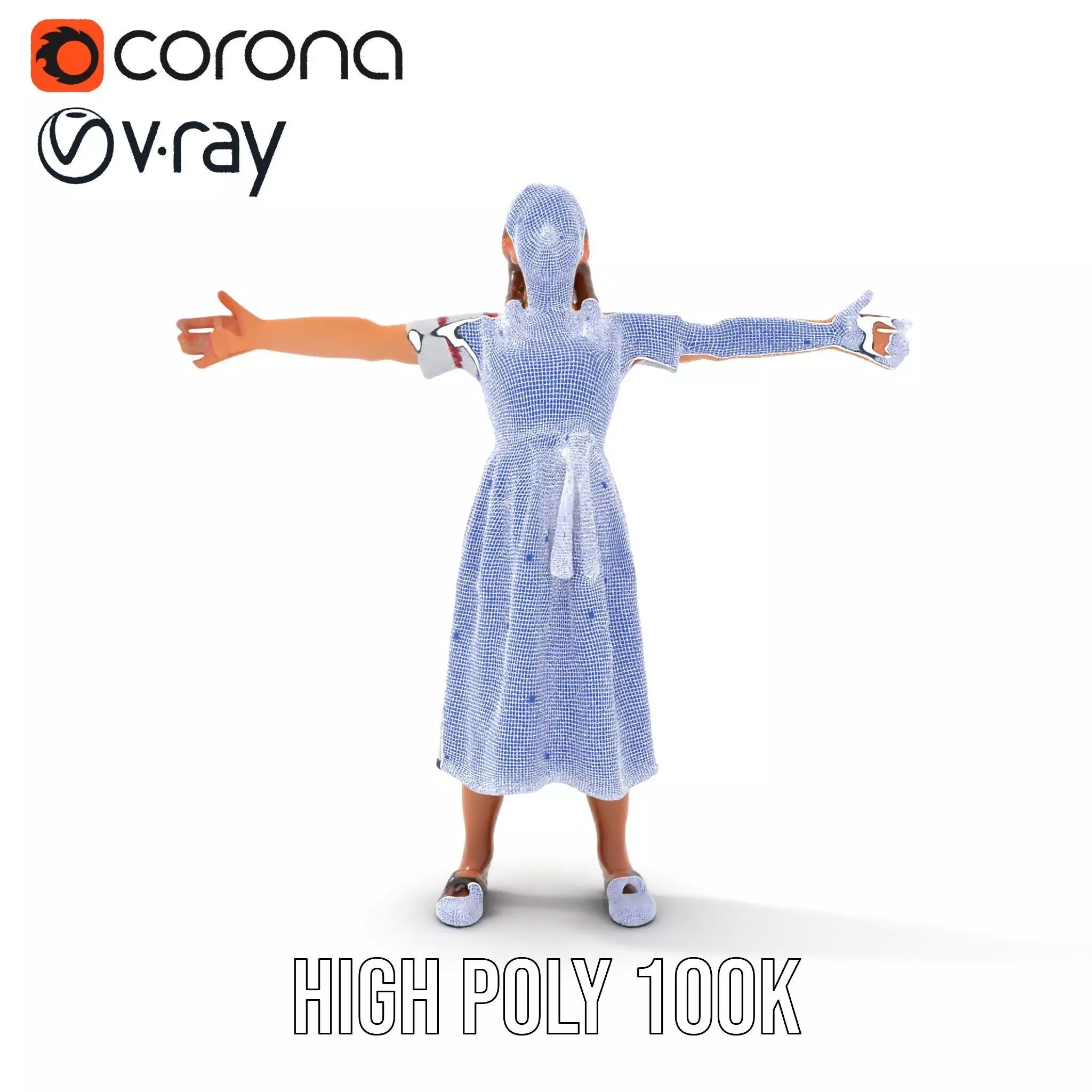 Traditional Folklore Dress model pack Low-poly 3D model_33