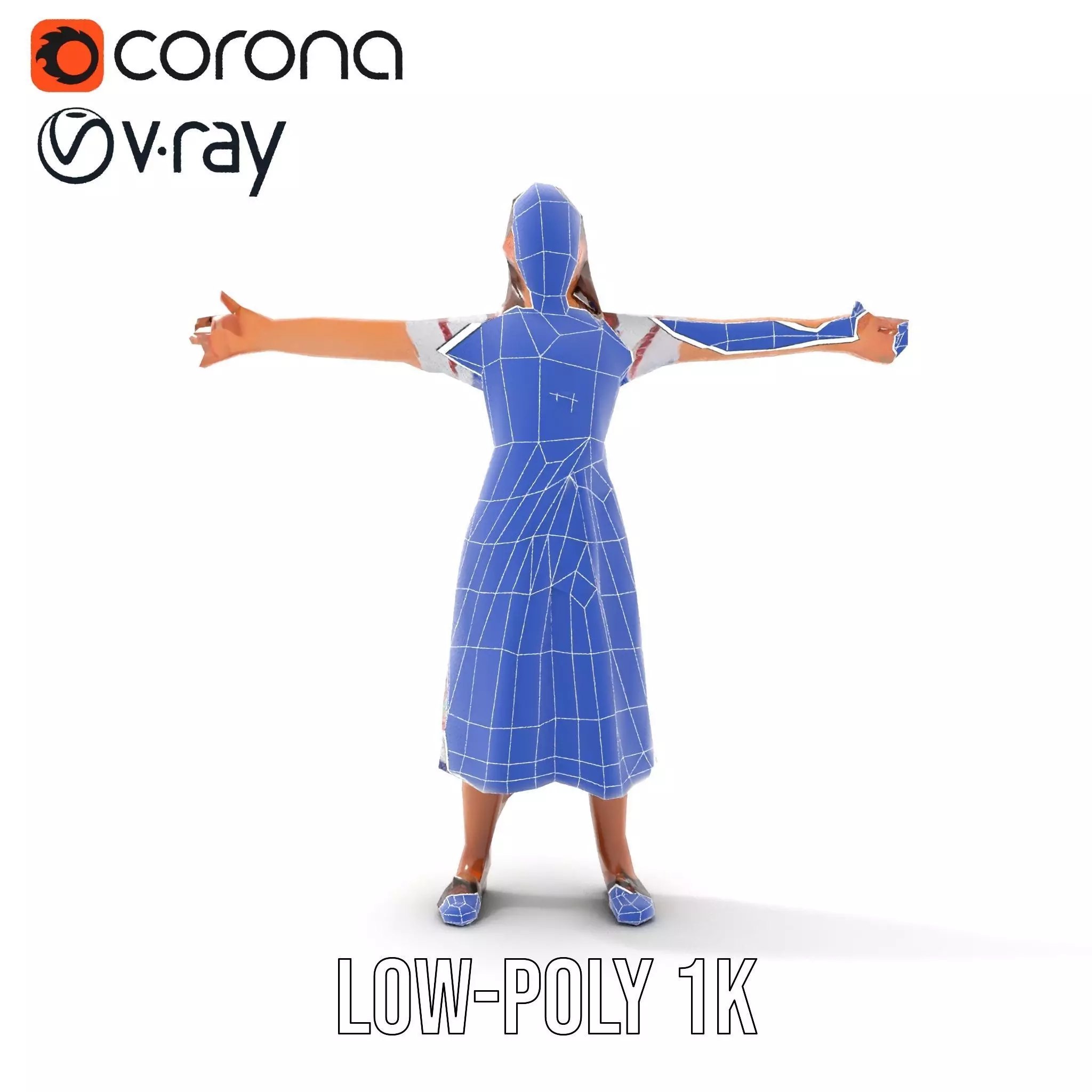 Traditional Folklore Dress model pack Low-poly 3D model_30