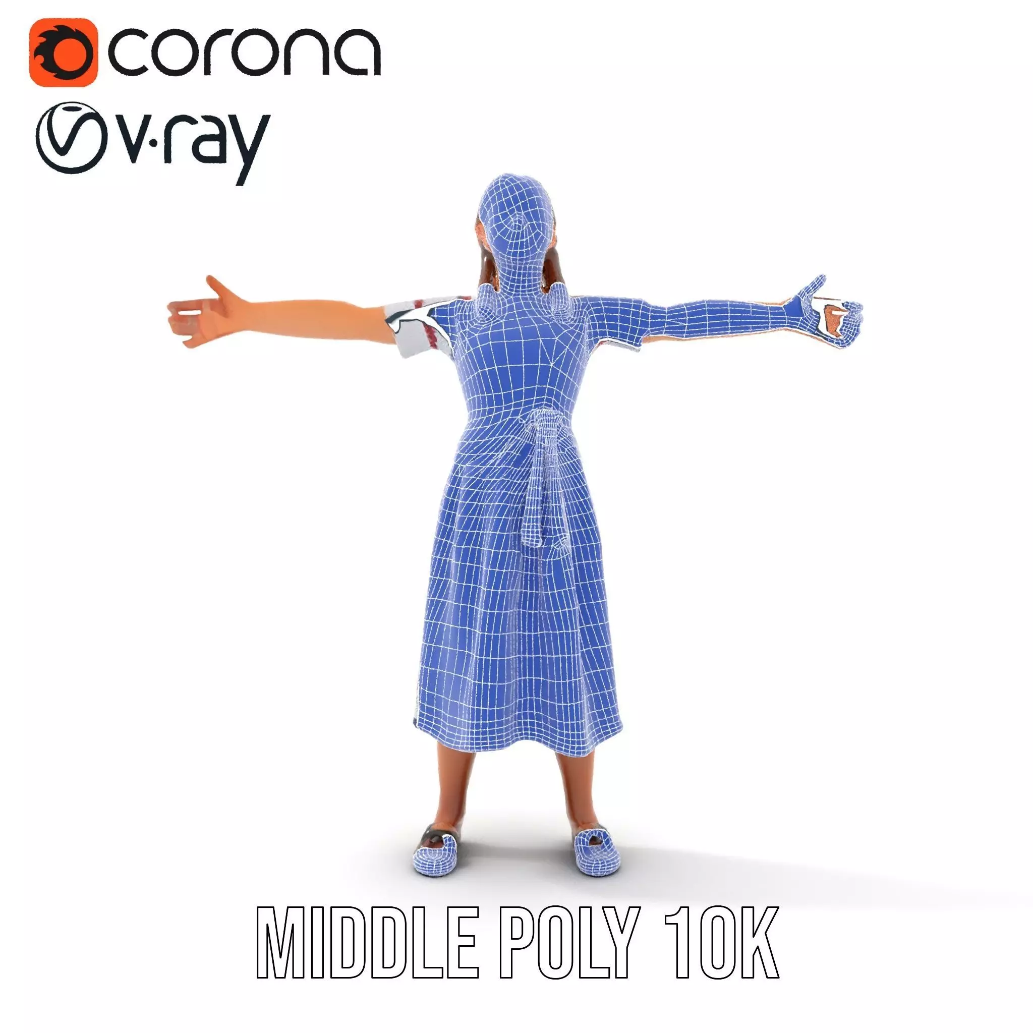 Traditional Folklore Dress model pack Low-poly 3D model_25