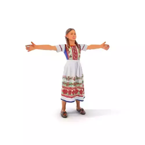 Traditional Folklore Dress model pack Low-poly 3D model