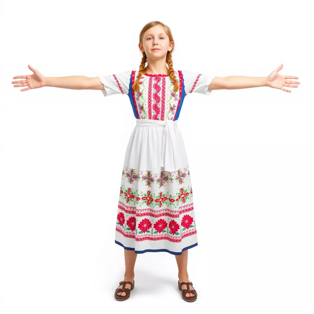Traditional Folklore Dress model pack Low-poly 3D model_2