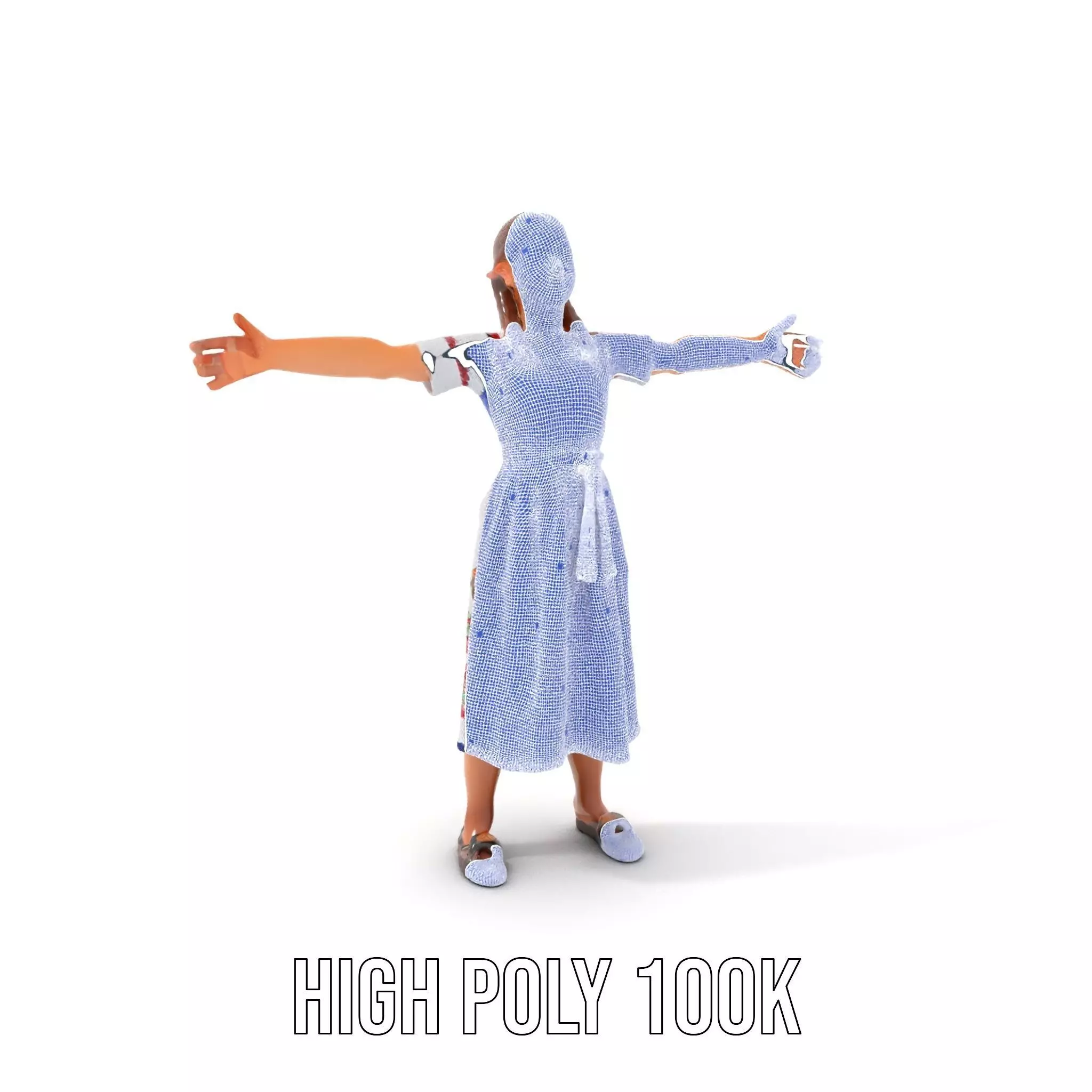 Traditional Folklore Dress model pack Low-poly 3D model_4
