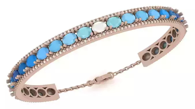 Oval multi color bracelet 0055