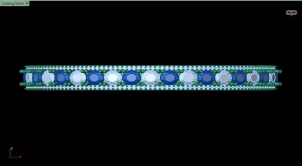 Oval multi color bracelet 0055 3D print model_10