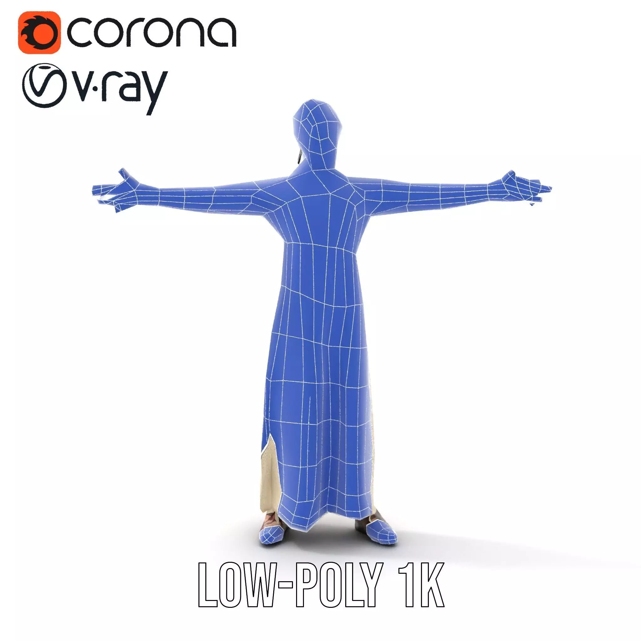 Elegant Floral Dress model pack Low-poly 3D model_27