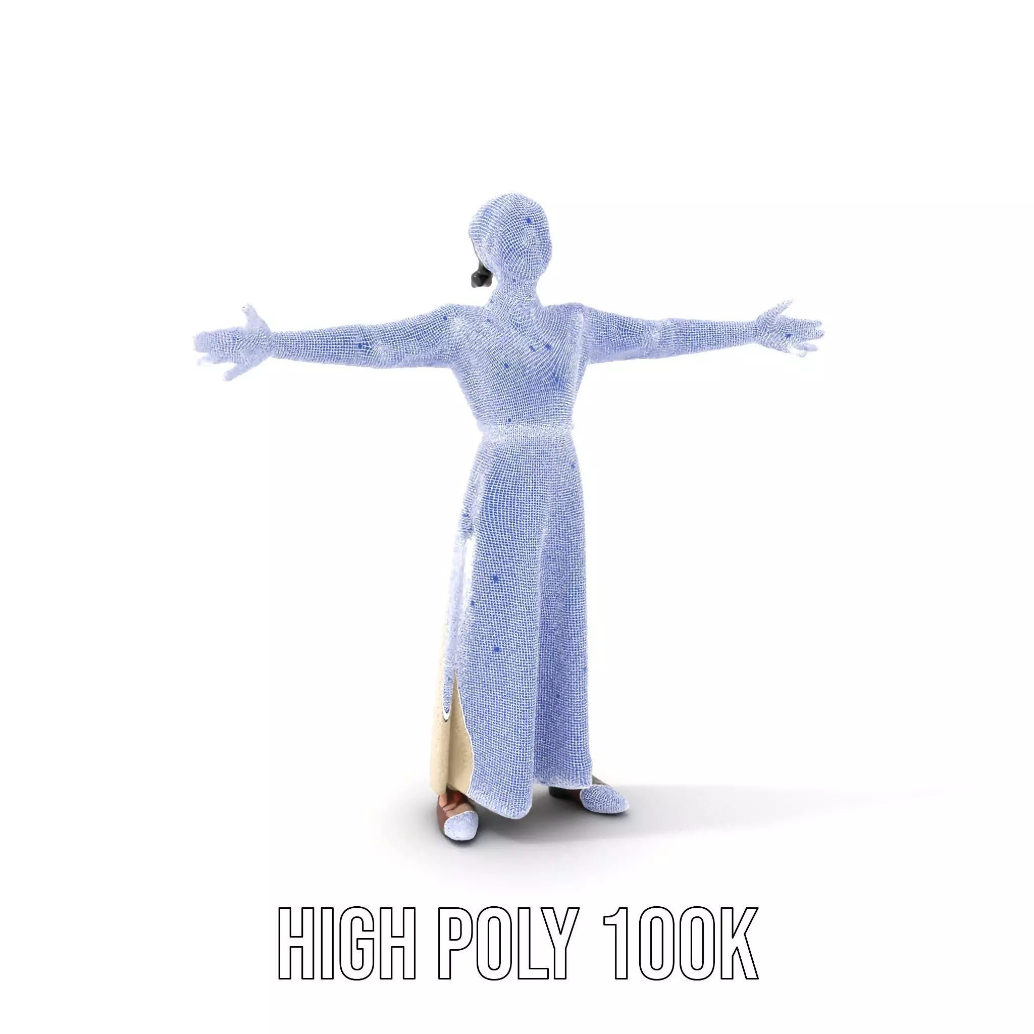 Elegant Floral Dress model pack Low-poly 3D model_4