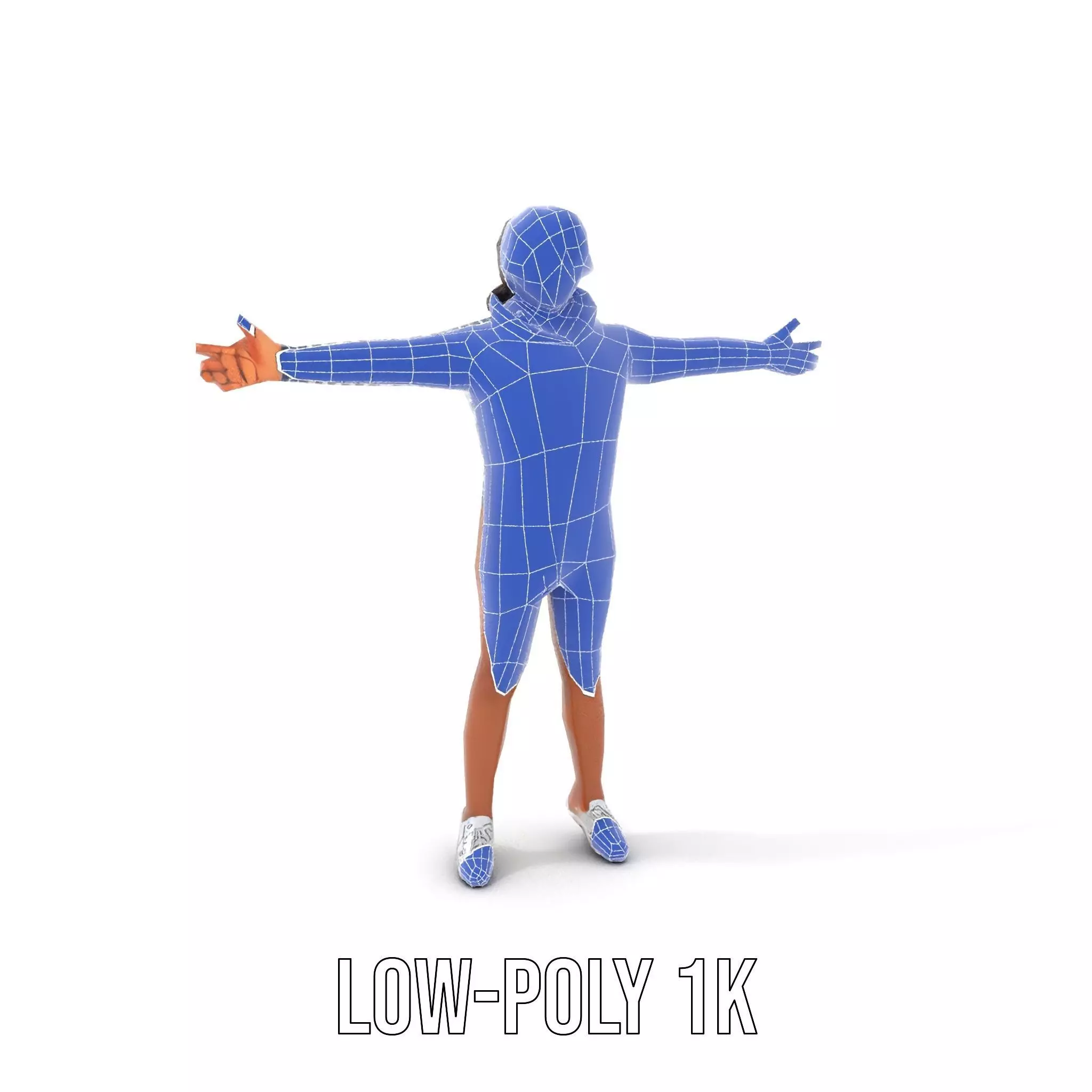 Striped Sailor Outfit model pack Low-poly 3D model_11