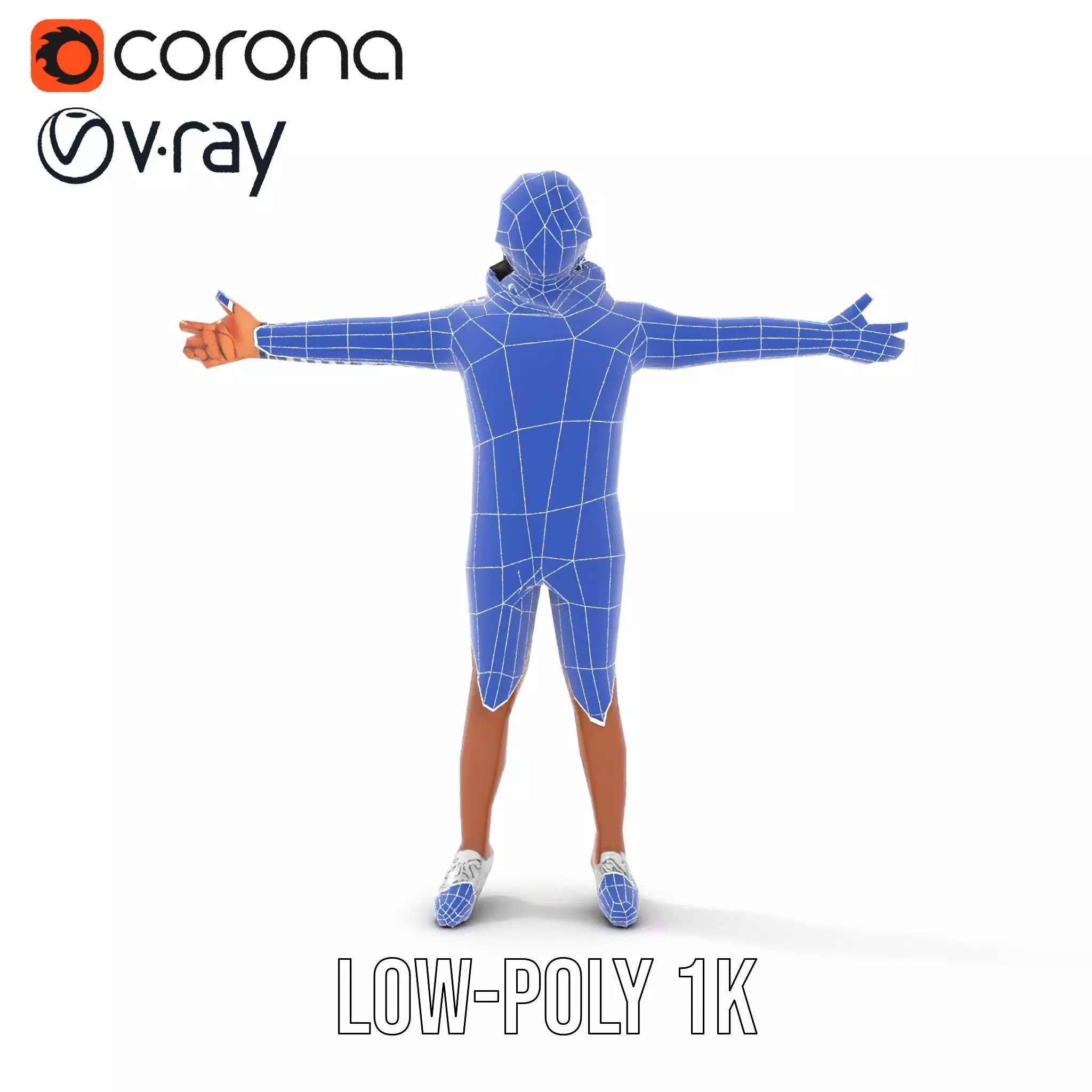 Striped Sailor Outfit model pack Low-poly 3D model_16