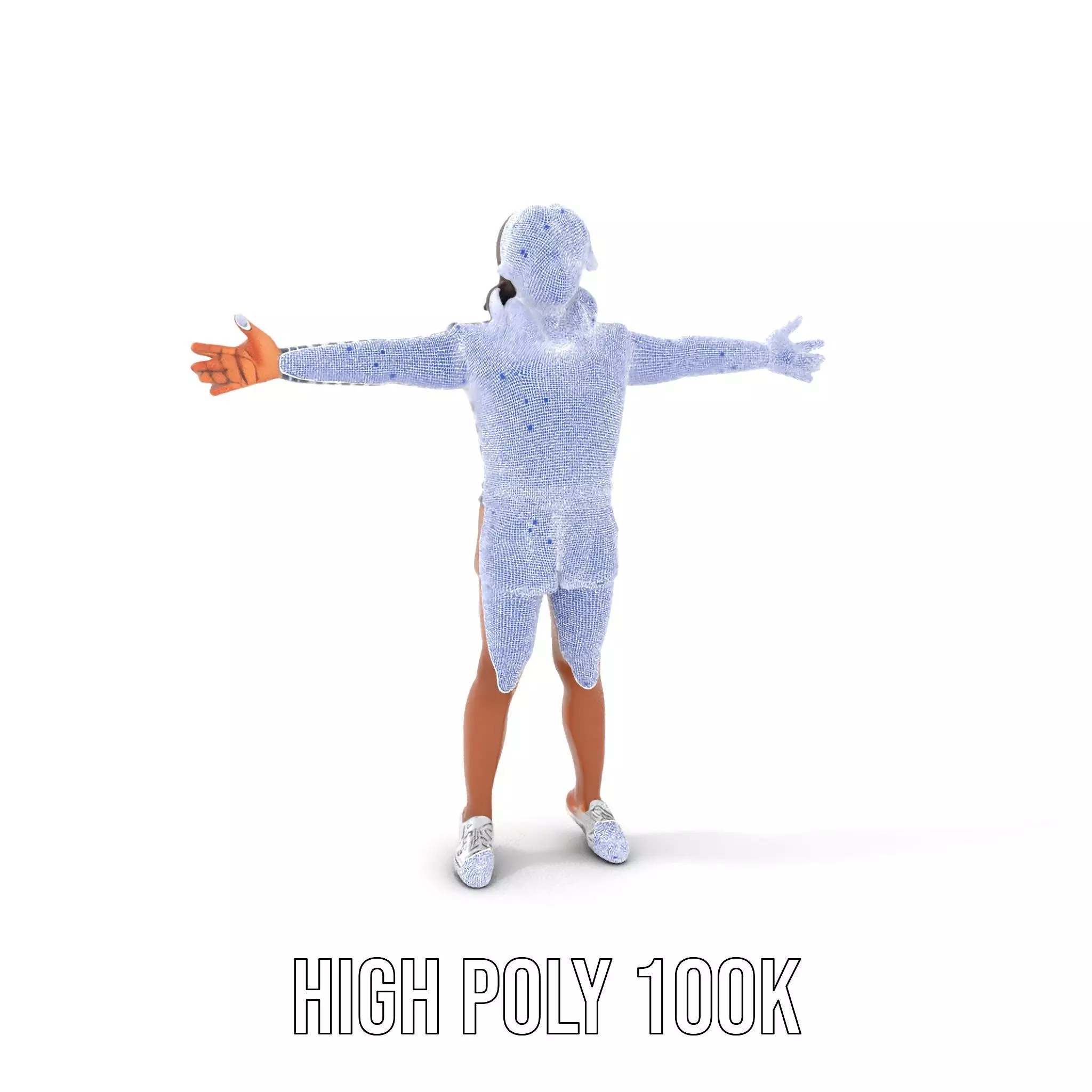 Striped Sailor Outfit model pack Low-poly 3D model_4