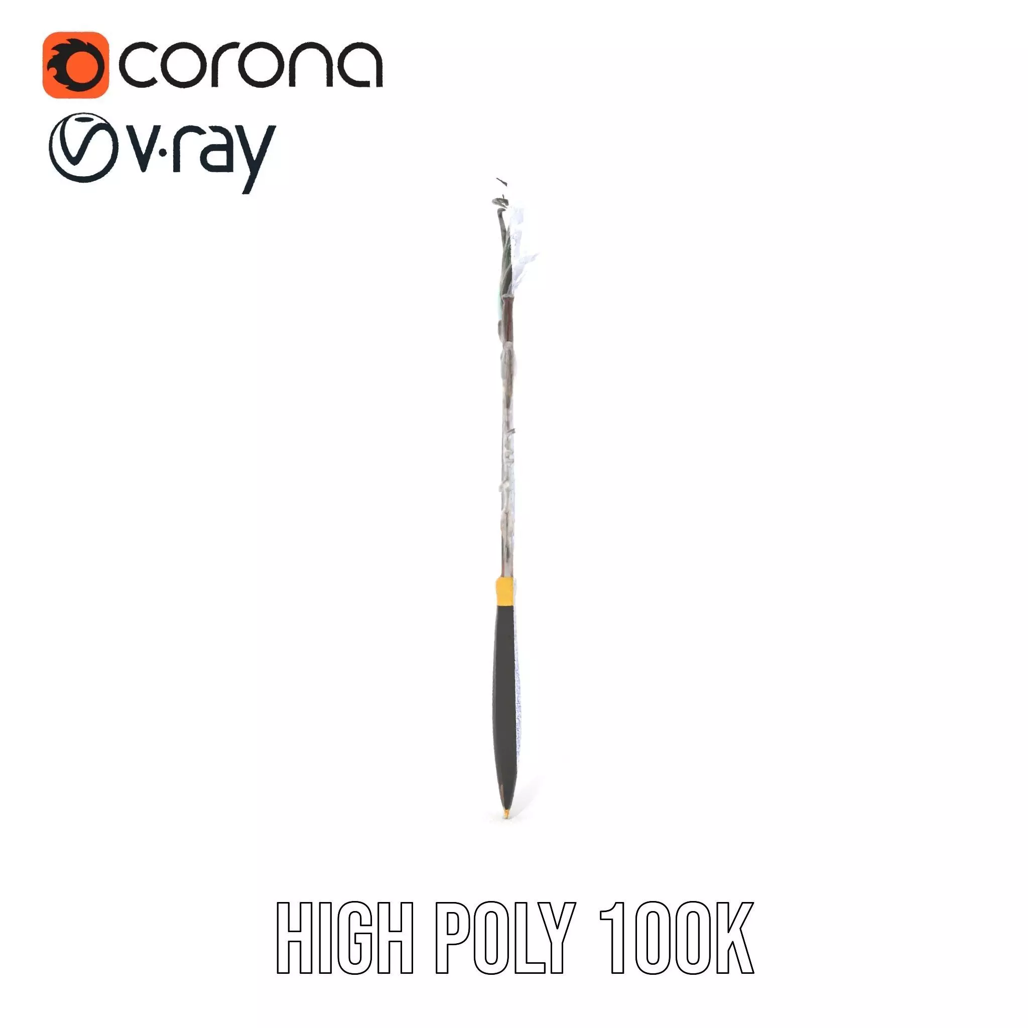 Elegant Peacock Quill Pen model pack Low-poly 3D model_34