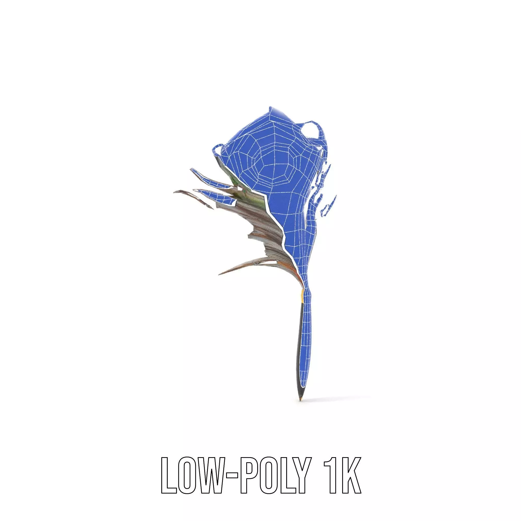 Elegant Peacock Quill Pen model pack Low-poly 3D model_28