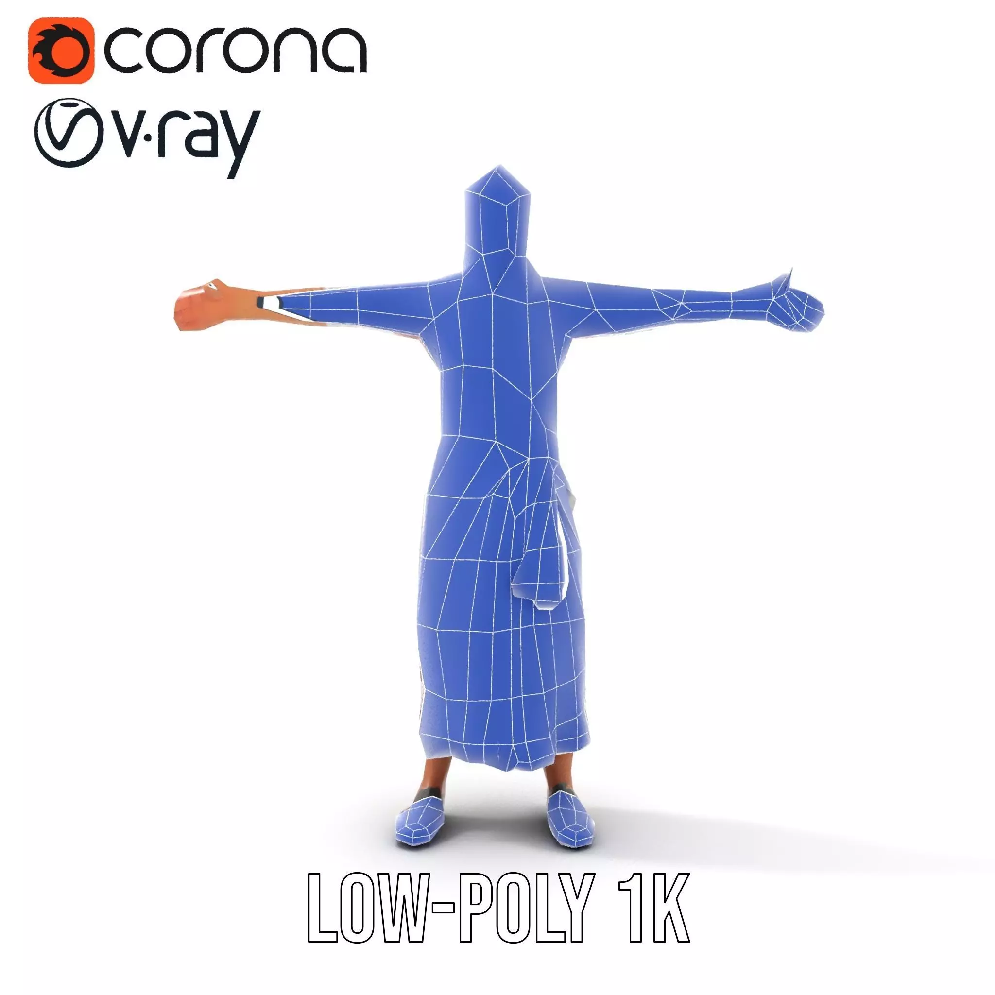 Traditional Folk Dress model pack Low-poly 3D model_31