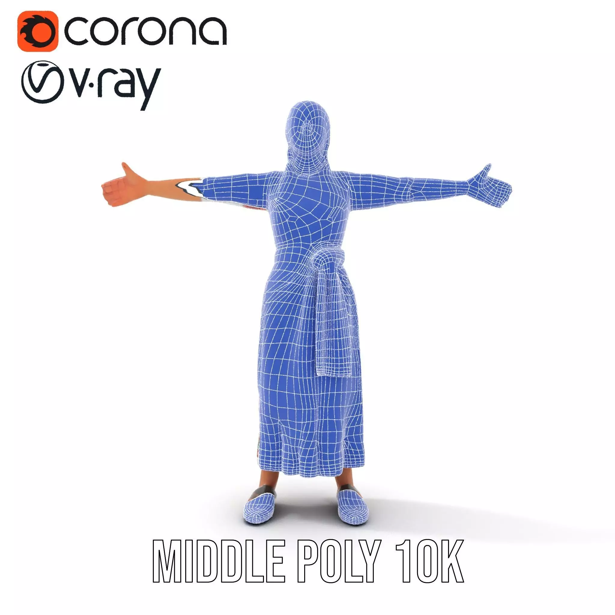 Traditional Folk Dress model pack Low-poly 3D model_18