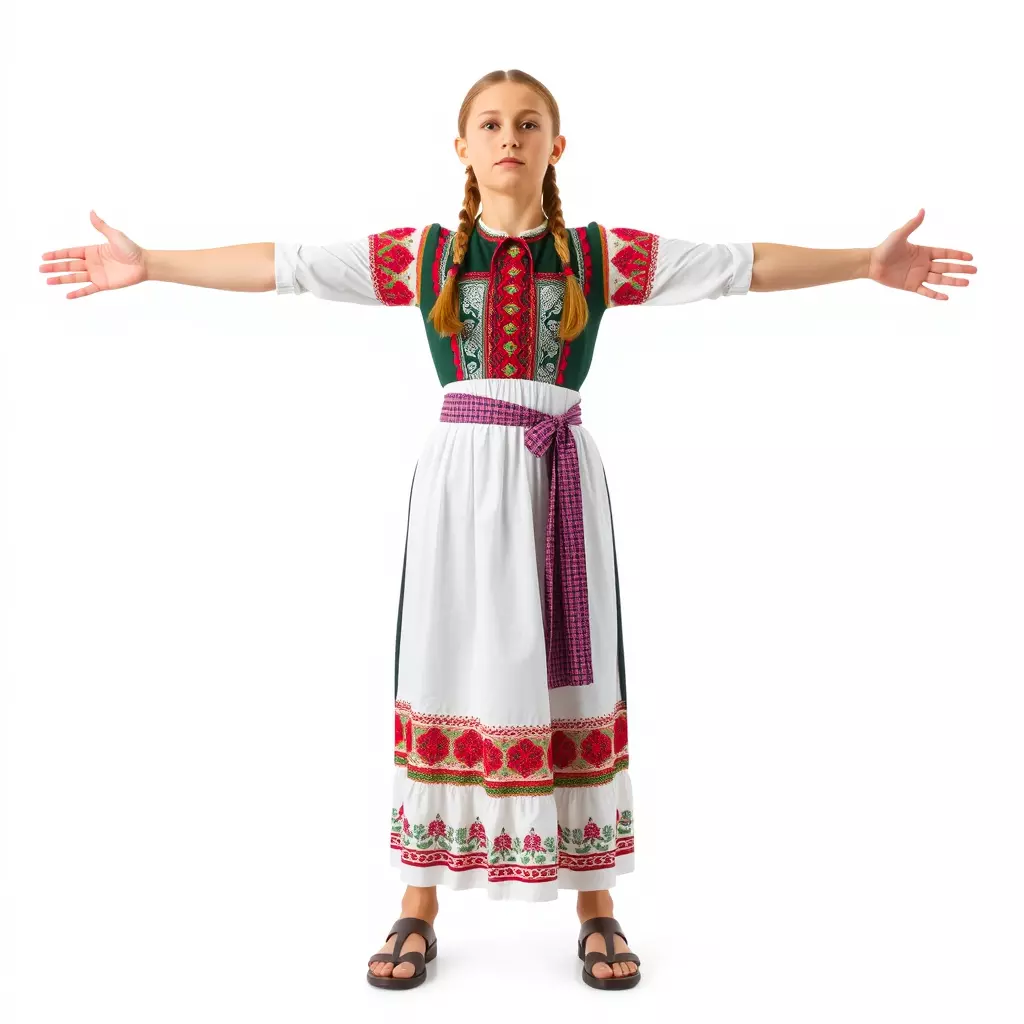 Traditional Folk Dress model pack Low-poly 3D model_2