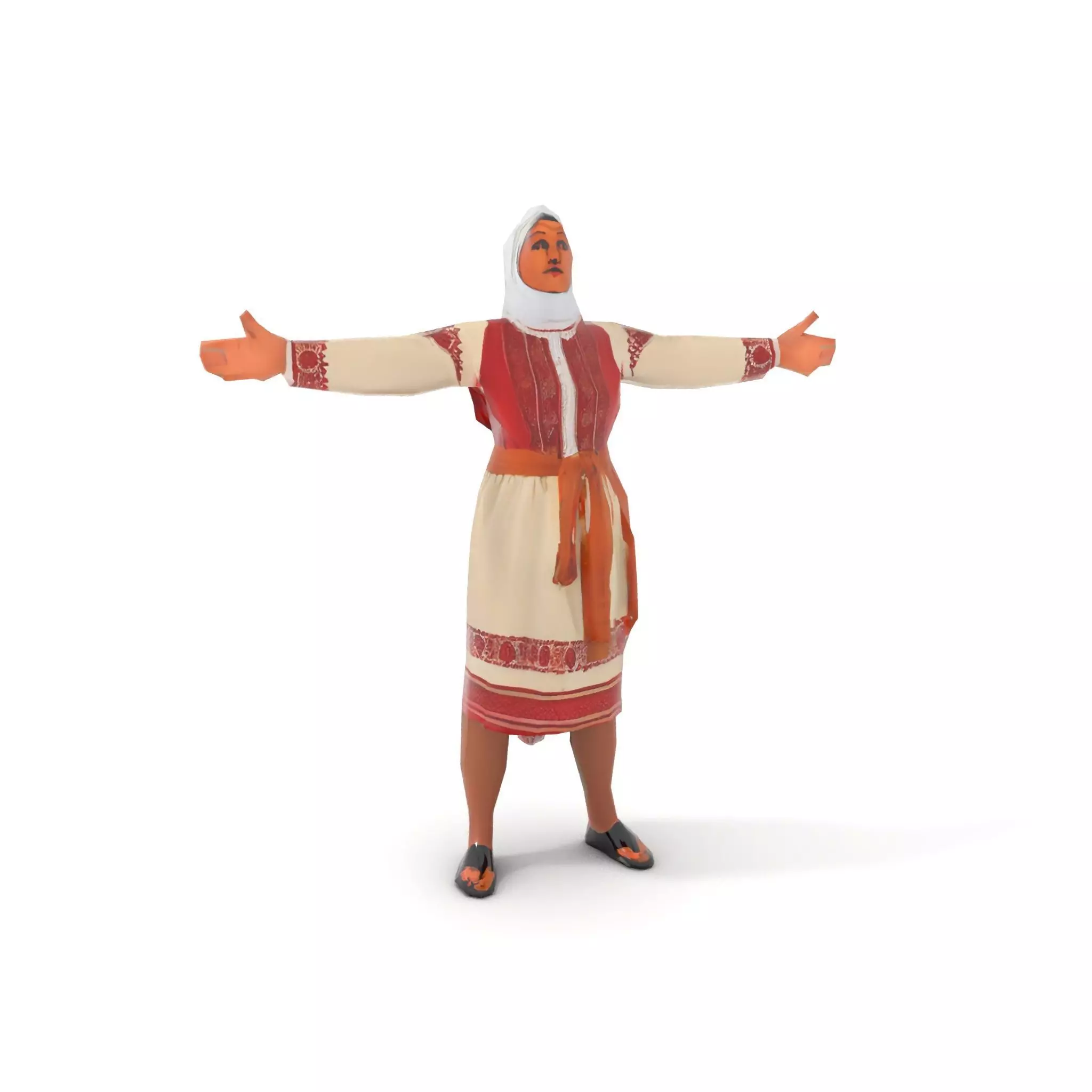 Traditional Embroidered Dress model pack Low-poly 3D model_17