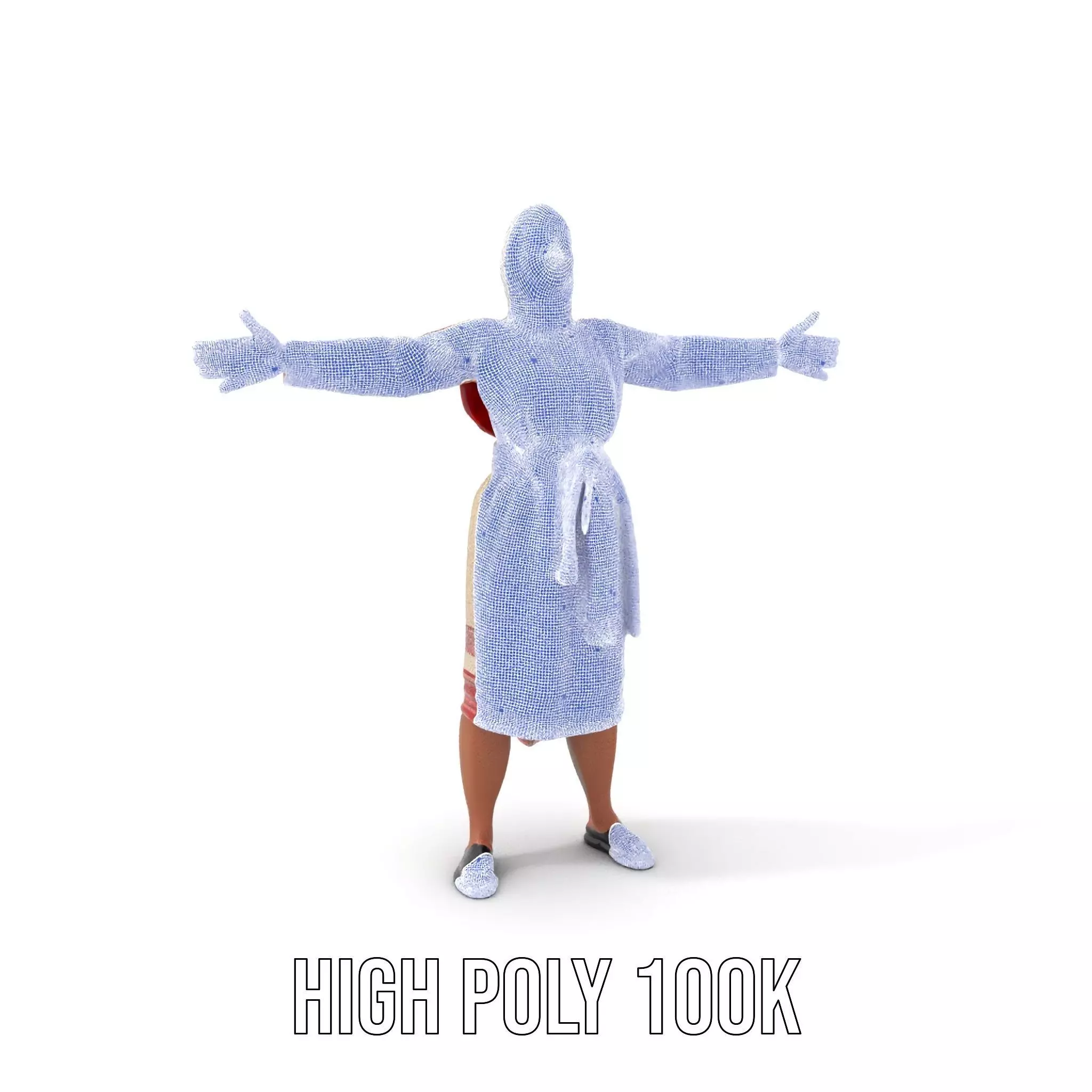 Traditional Embroidered Dress model pack Low-poly 3D model_4