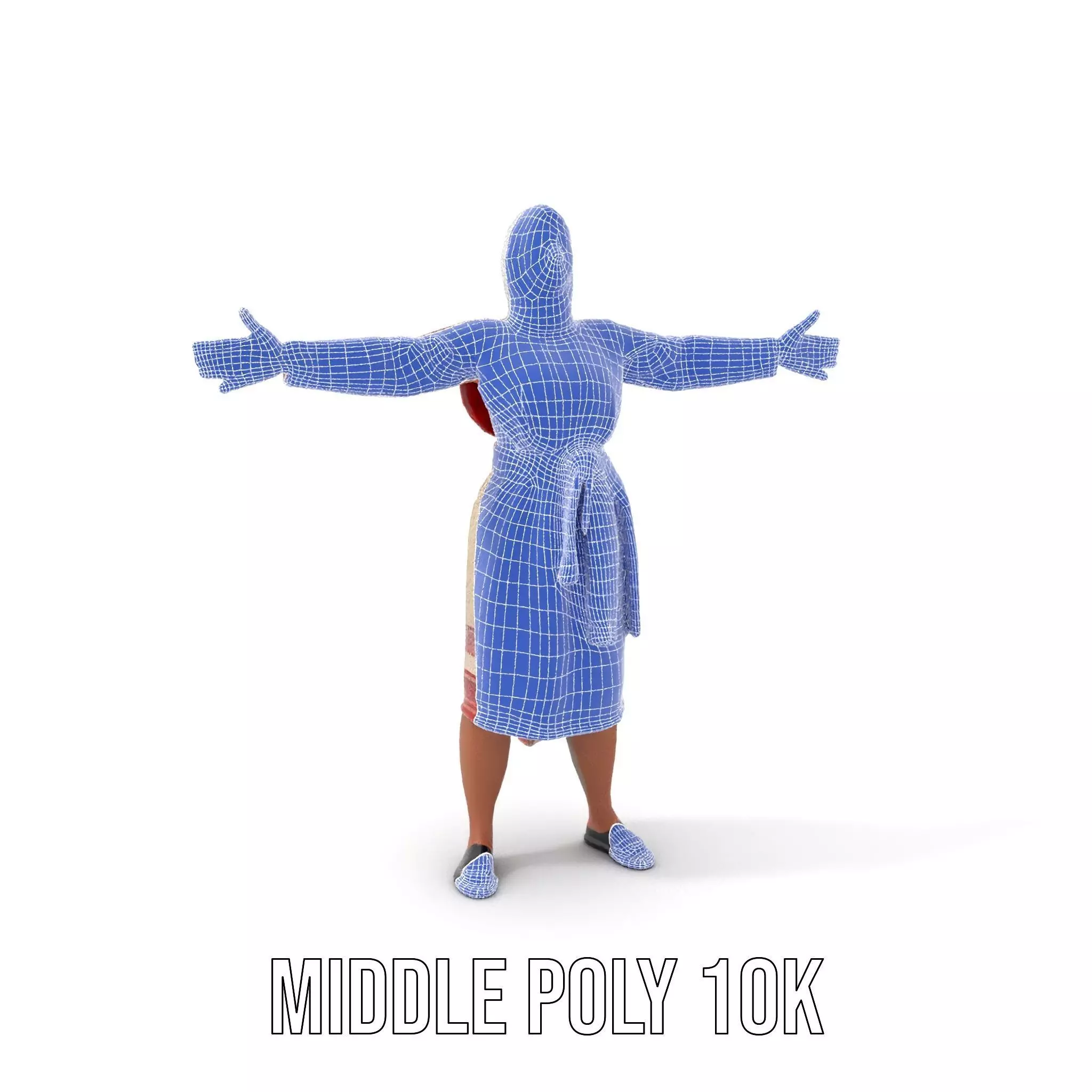 Traditional Embroidered Dress model pack Low-poly 3D model_6