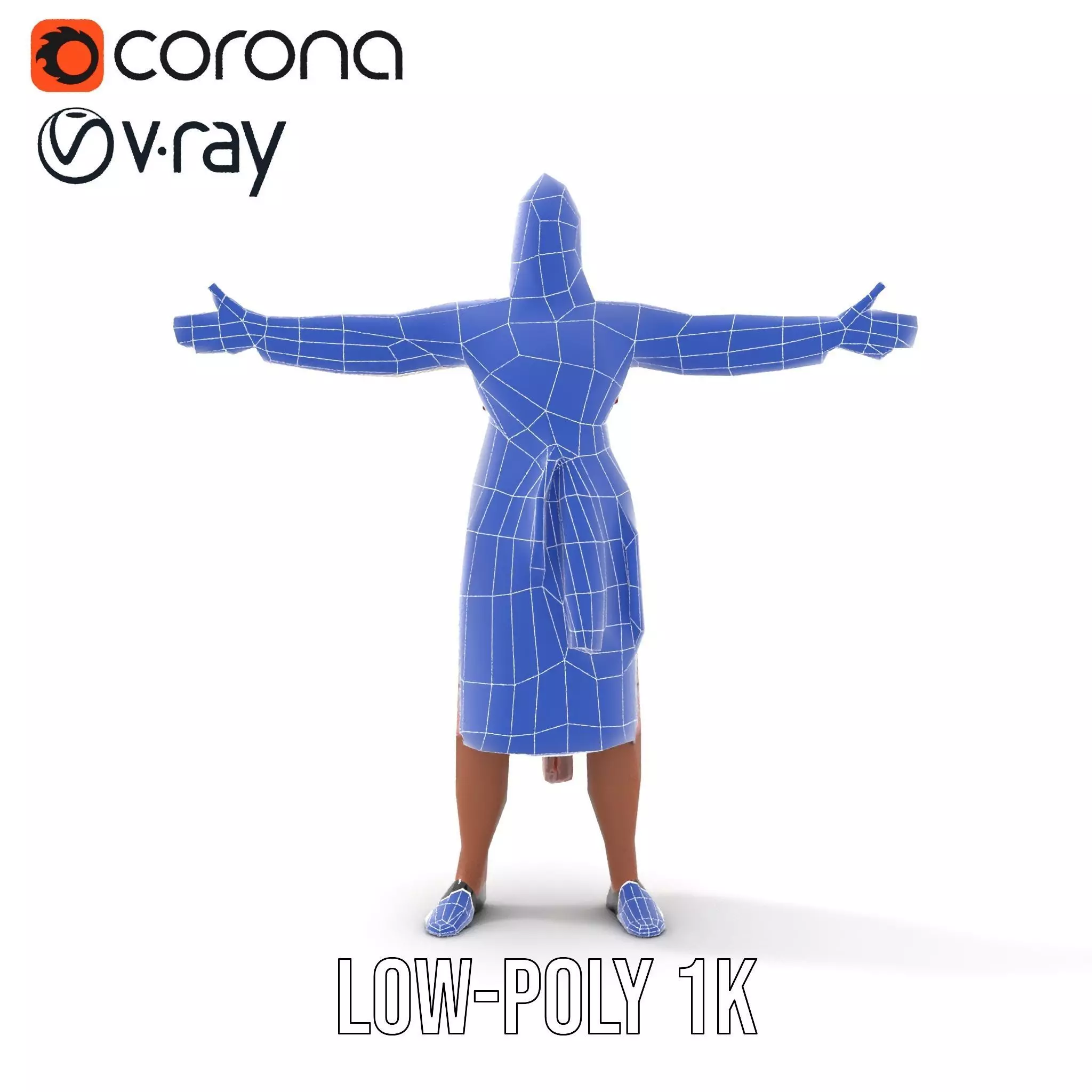 Traditional Embroidered Dress model pack Low-poly 3D model_9