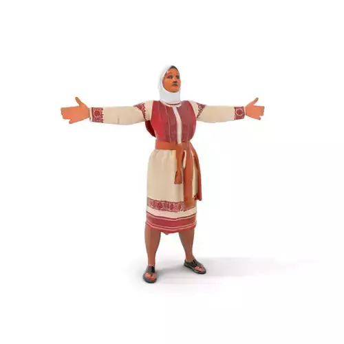 Traditional Embroidered Dress model pack Low-poly 3D model