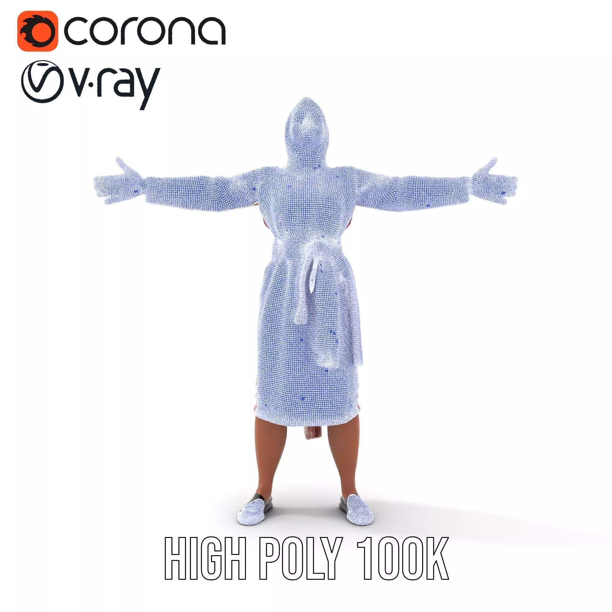 Traditional Embroidered Dress model pack Low-poly 3D model_34