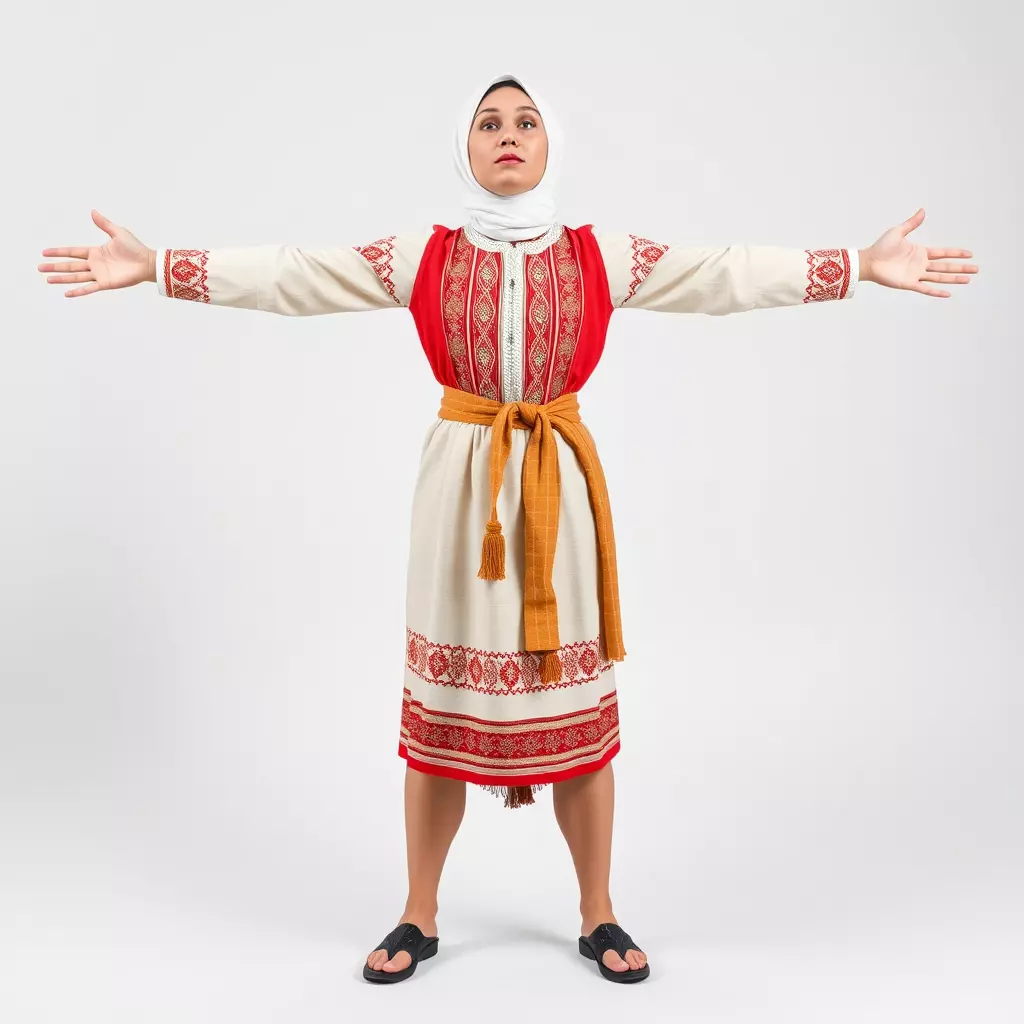Traditional Embroidered Dress model pack Low-poly 3D model_2