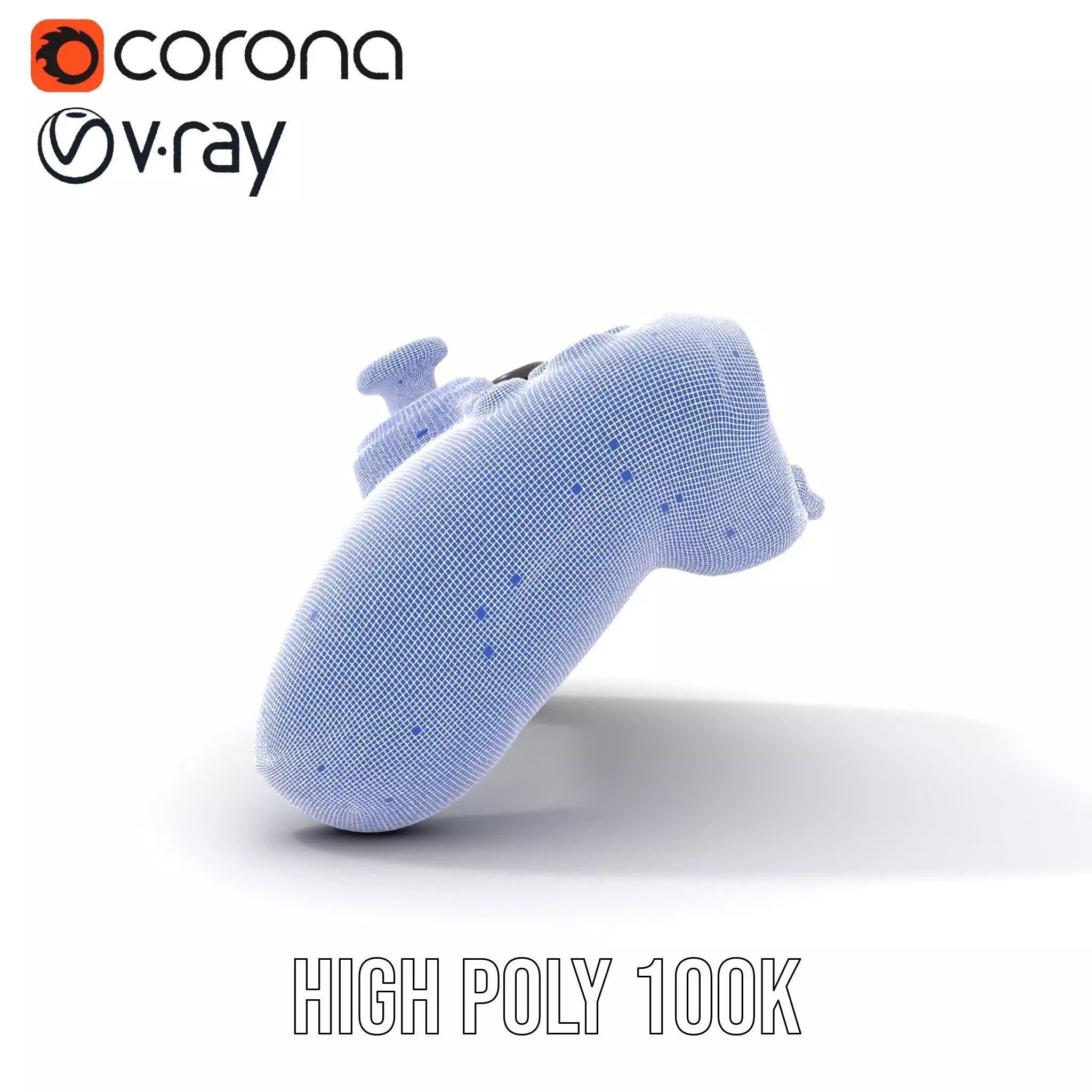 Black Gaming Controller model pack Low-poly 3D model_34