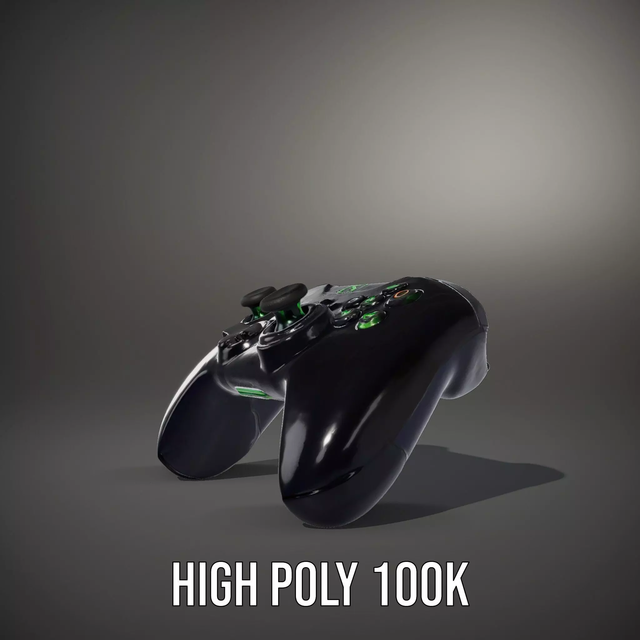 Black Gaming Controller model pack Low-poly 3D model_8