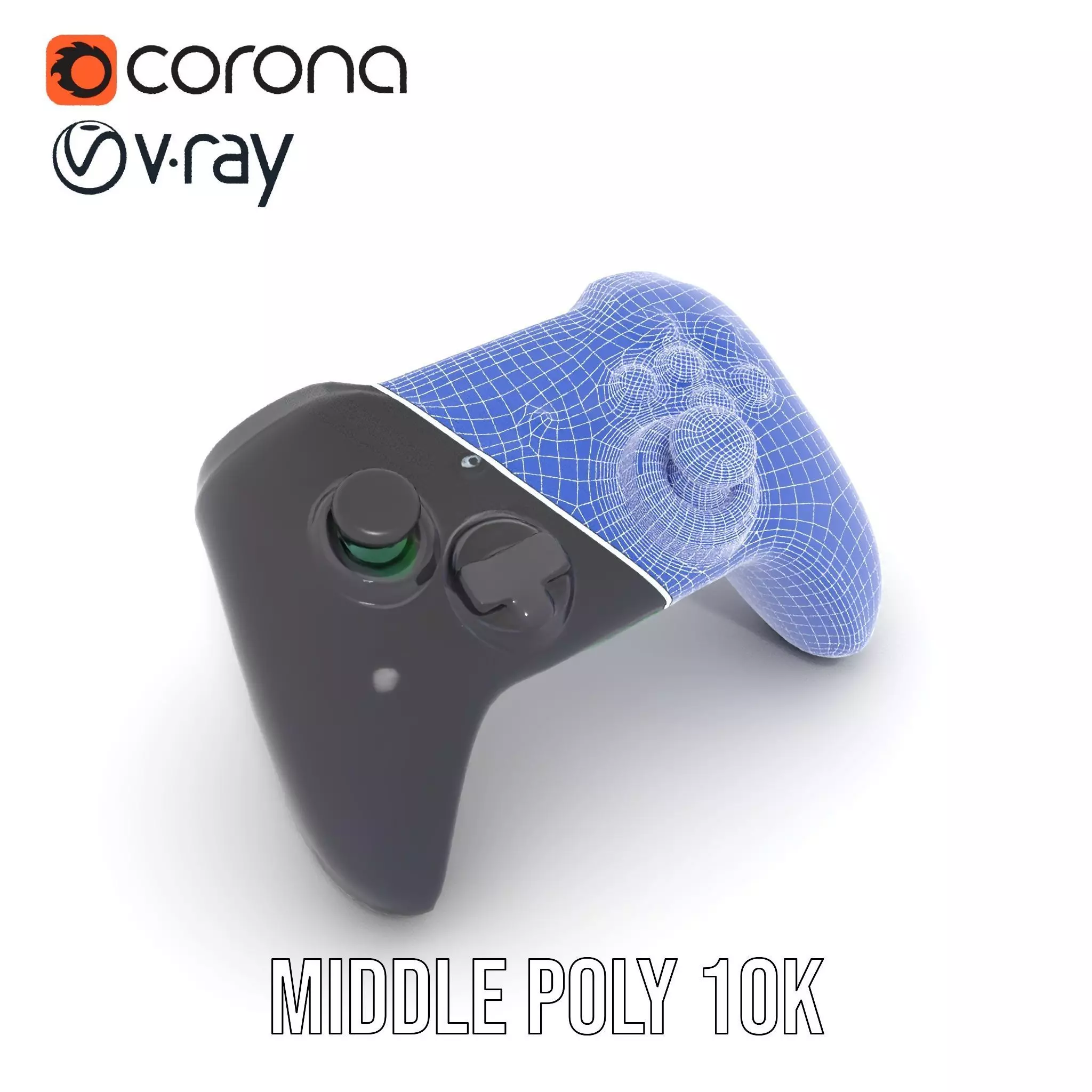 Black Gaming Controller model pack Low-poly 3D model_24