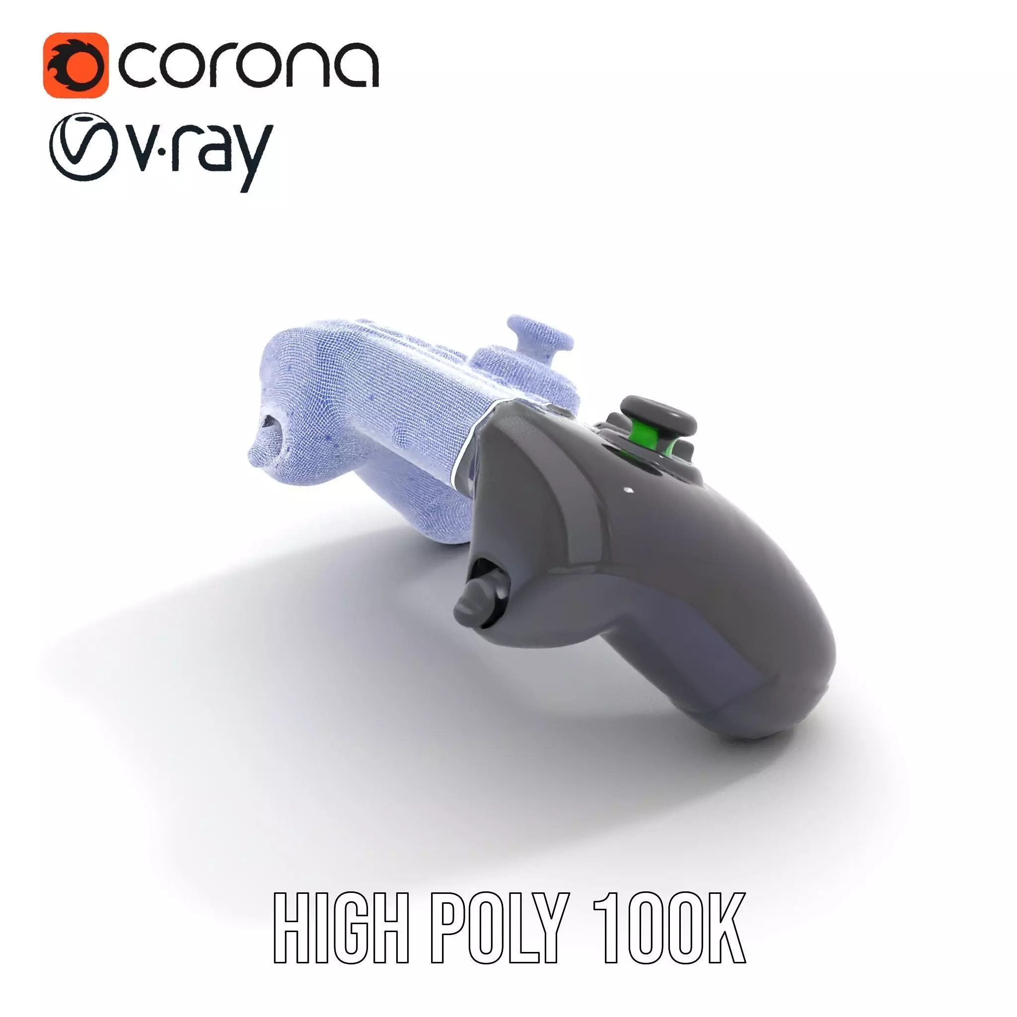 Black Gaming Controller model pack Low-poly 3D model_18