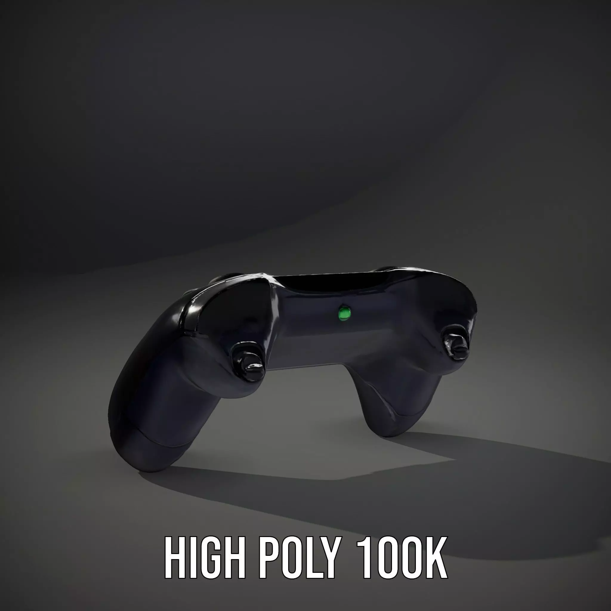 Black Gaming Controller model pack Low-poly 3D model_10